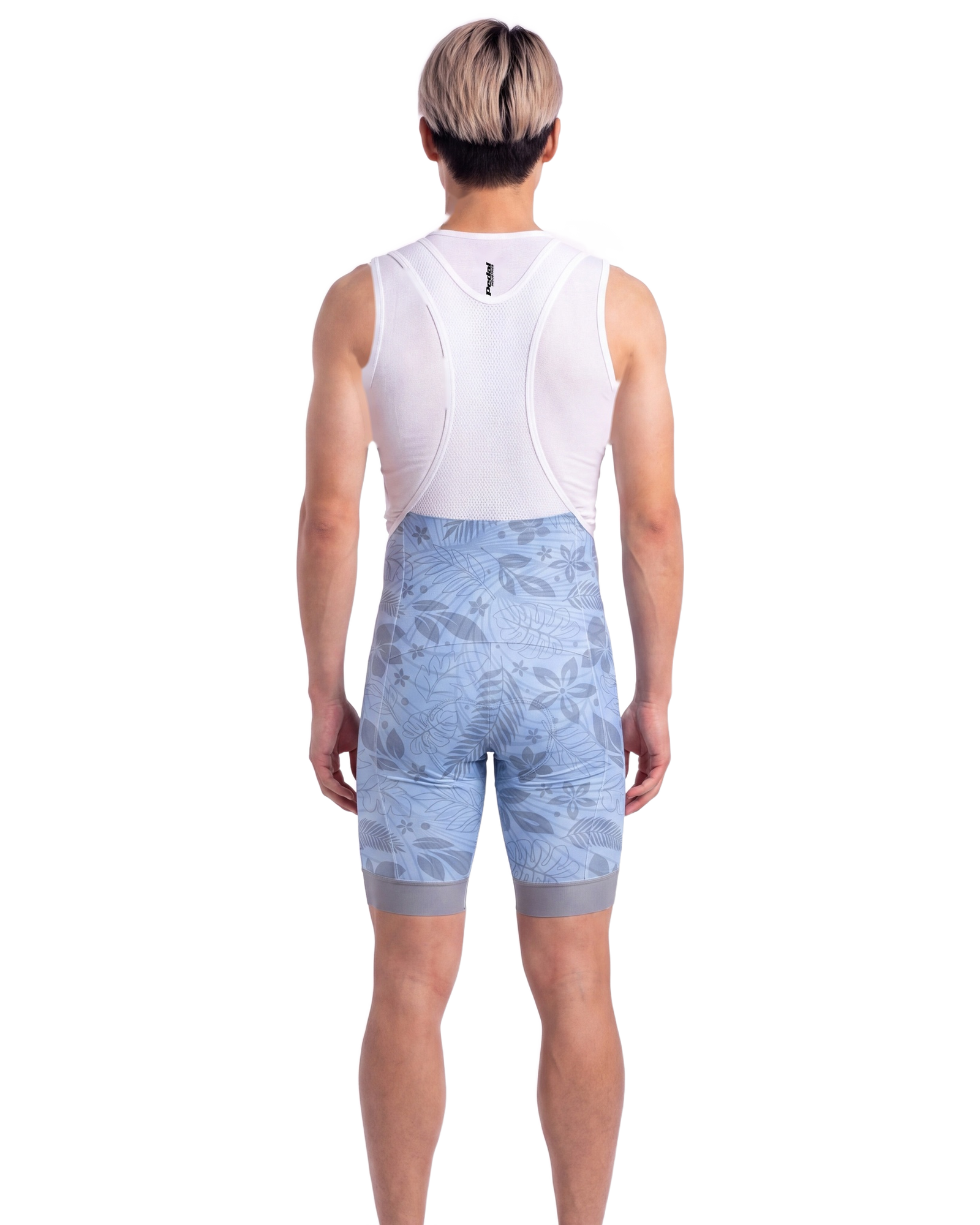 Midnight Black Aloha Pedal MEN'S PRO LEVEL BIB ISD - back, on model