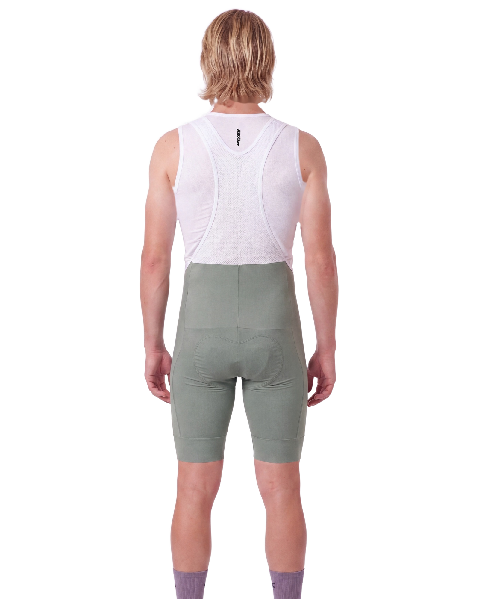Mint Green PEDAL Insiders 2027 MEN'S PRO LEVEL BIB ISD - back, on model