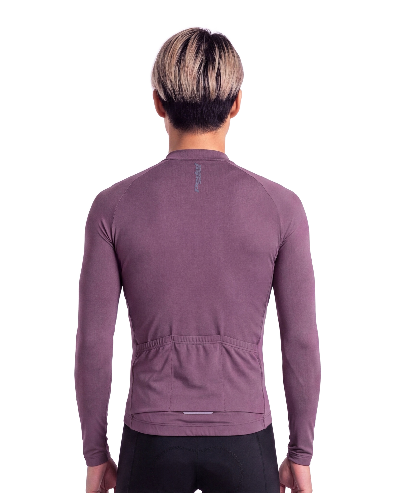 Mystic Purple Cypress Spirits MEN'S Long Sleeve PRO JERSEY ISD - back, on model