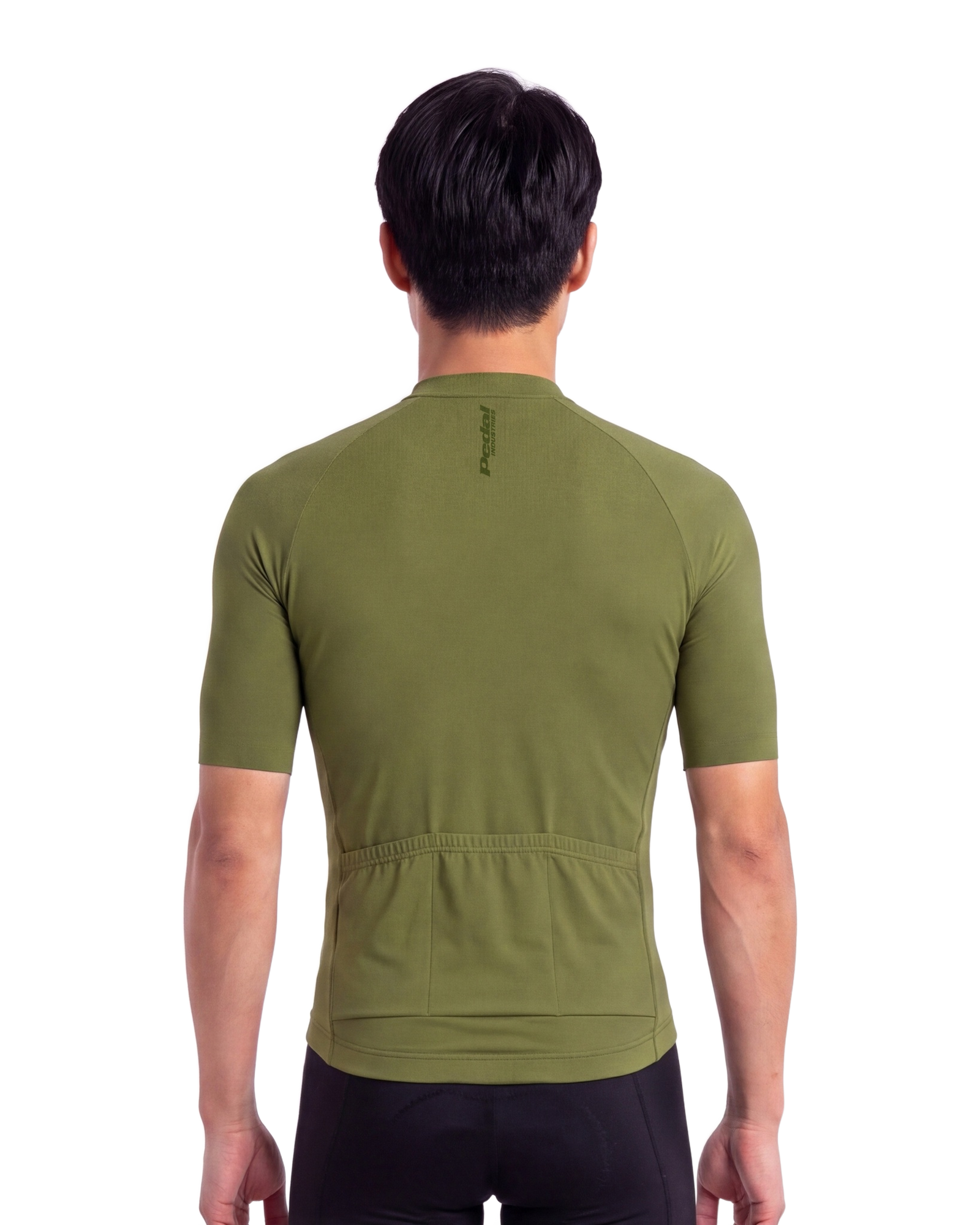 Olive Chroma MEN'S PRO JERSEY ISD - back, on model