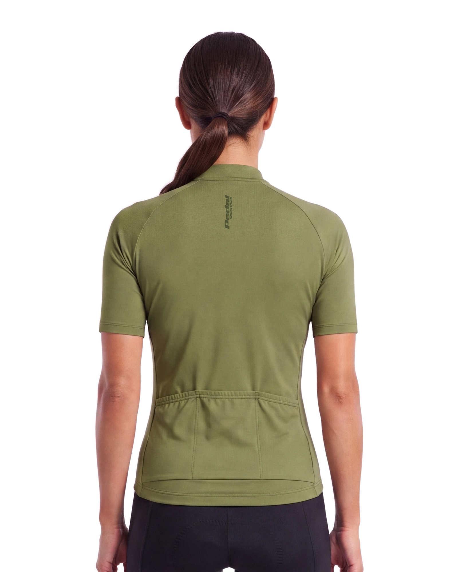 Olive CHROMA WOMEN'S PRO JERSEY ISD - back, on model