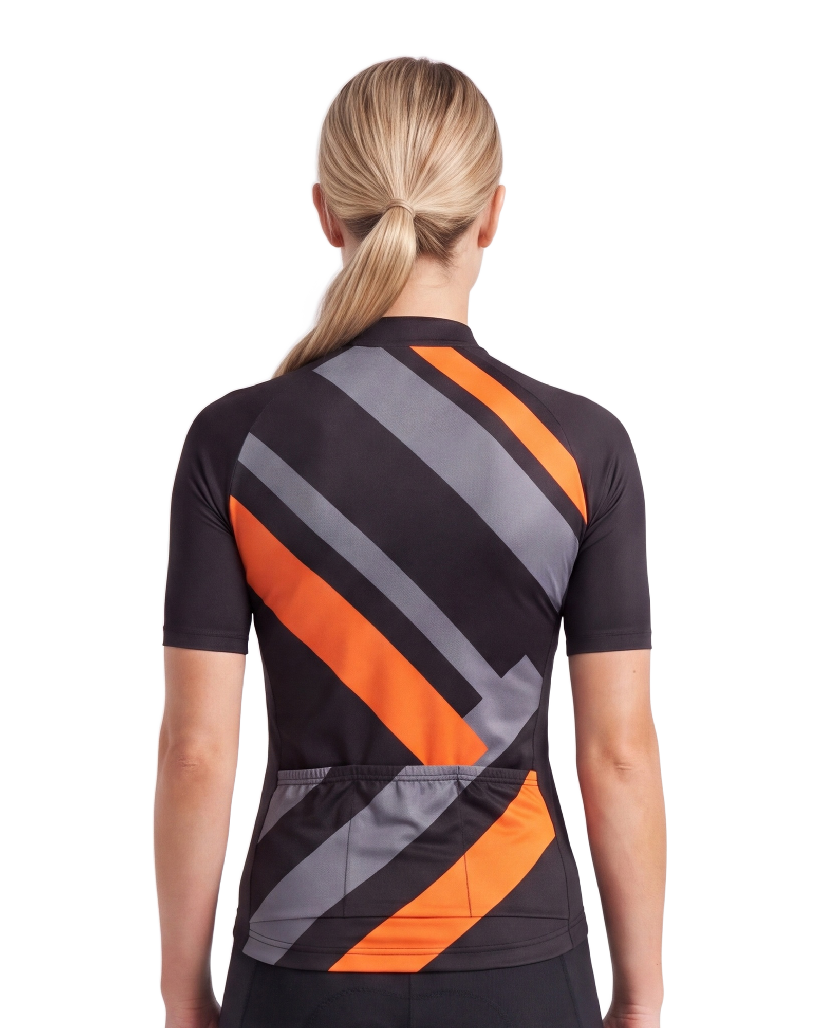 Orange Primary Colors WOMEN'S PRO JERSEY ISD - back, on model