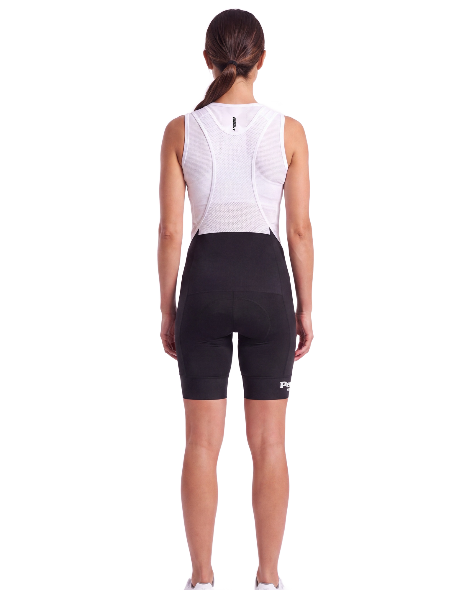 PEDAL Black WOMEN'S PRO BIB ISD - back, on model