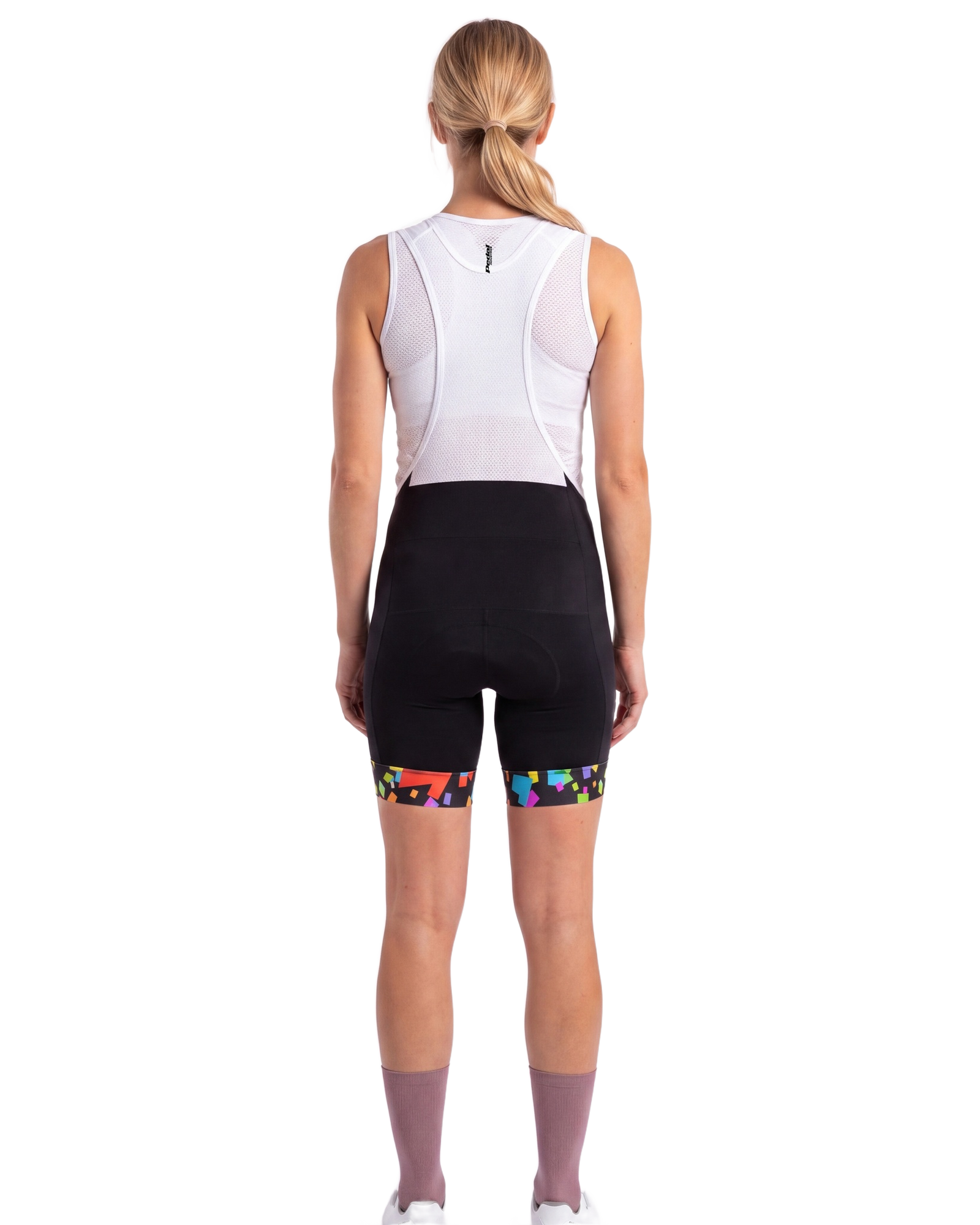 Pedal PARTY WOMEN'S PRO BIB ISD - back, on model