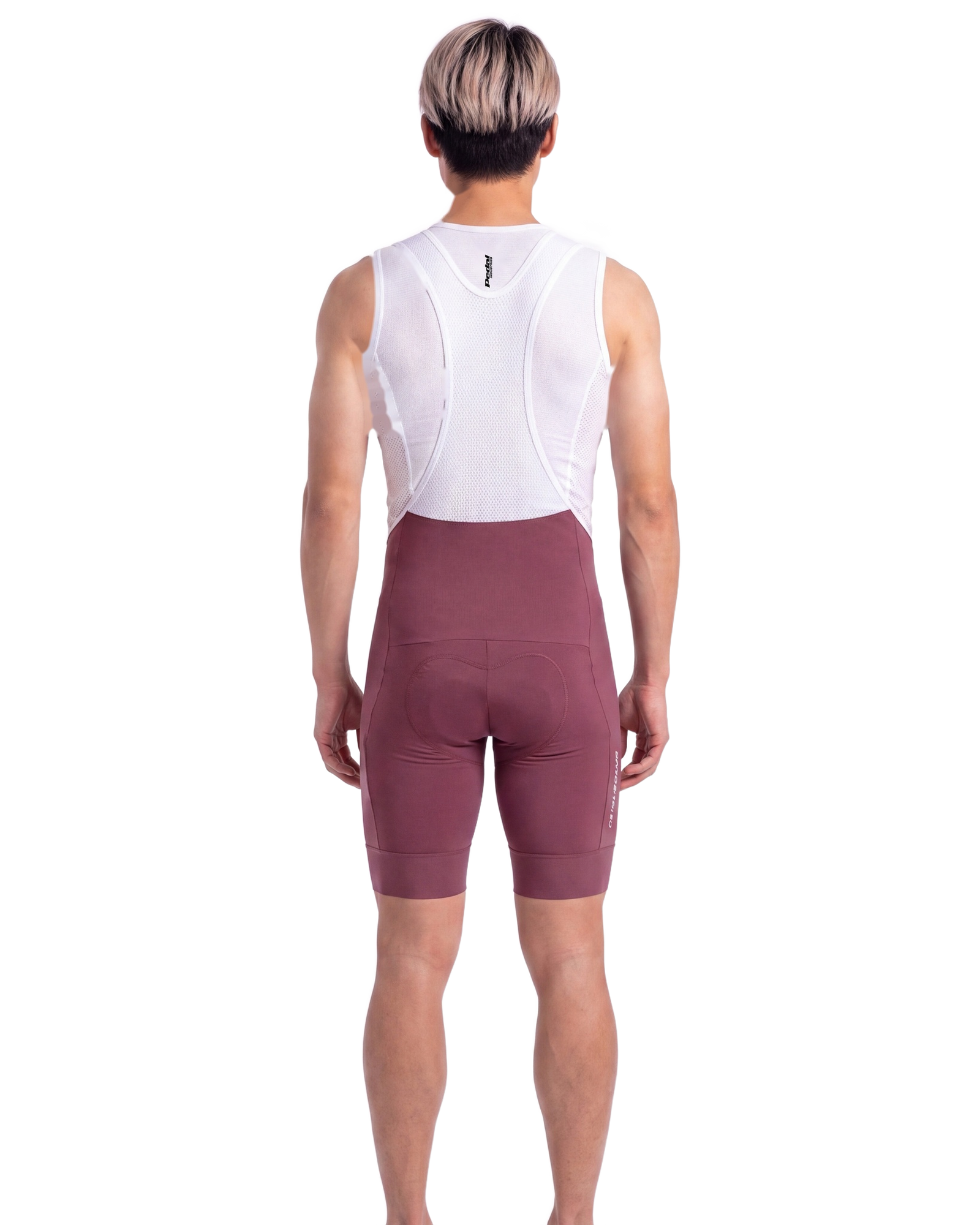 Pink PEDAL Insiders 2027 MEN'S PRO LEVEL BIB ISD - back, on model
