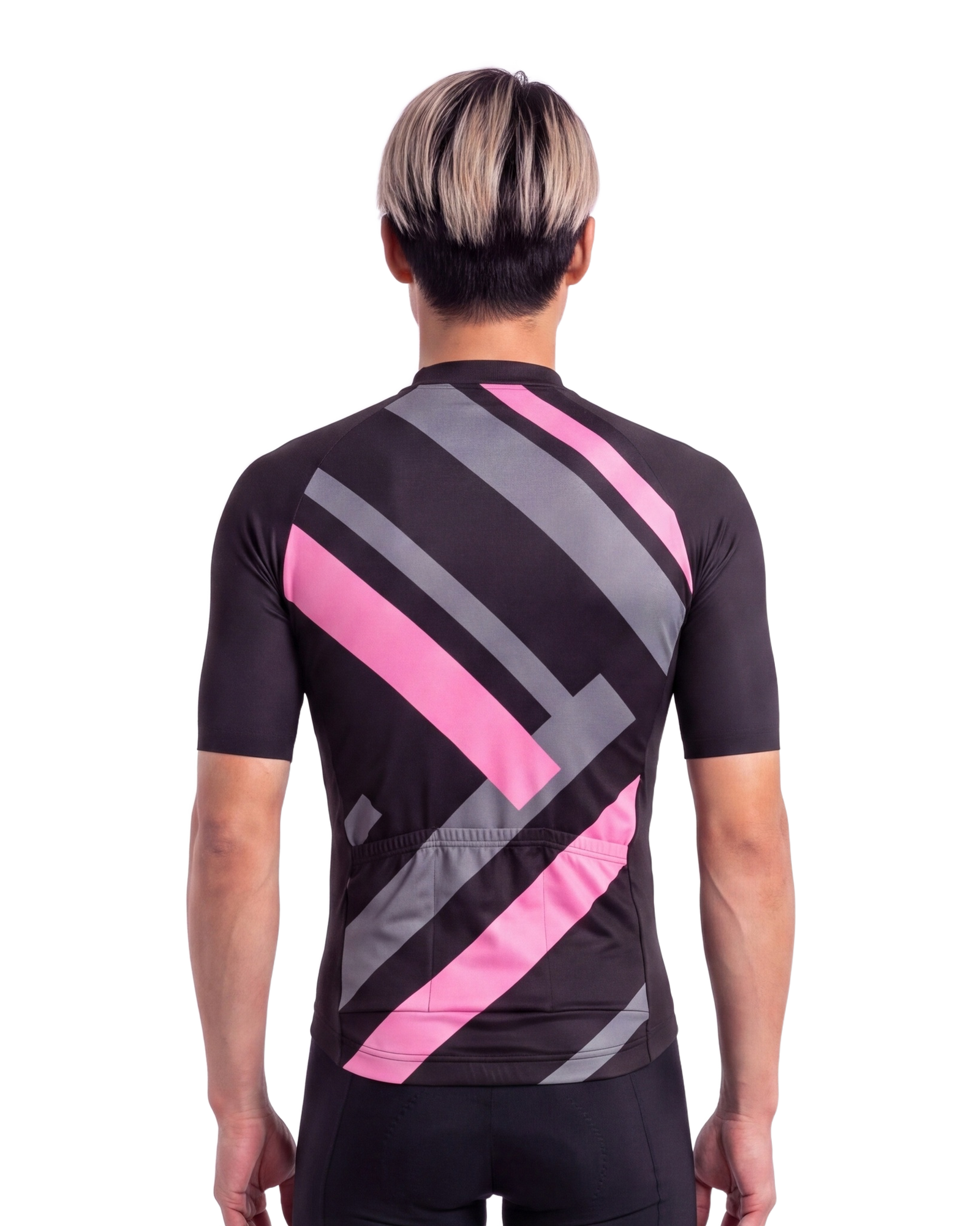Pink Primary Colors MEN'S PRO JERSEY ISD - back, on model