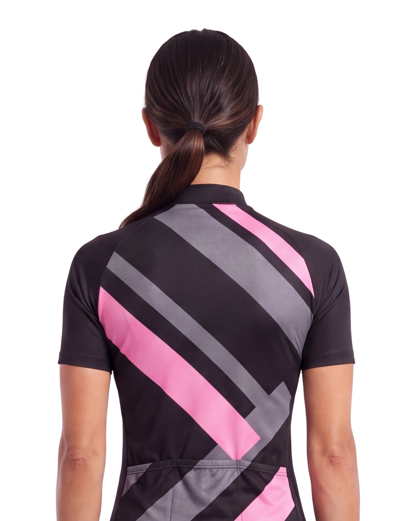 Pink Primary Colors WOMEN'S PRO JERSEY ISD - back, on model