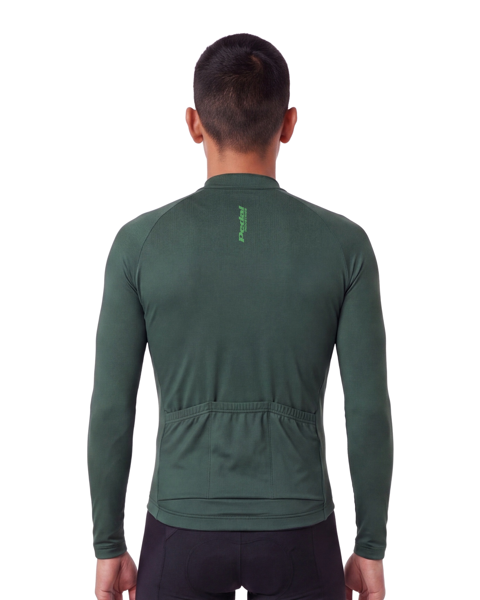 Primal Green Cypress Spirits MEN'S Long Sleeve PRO JERSEY ISD - back, on model