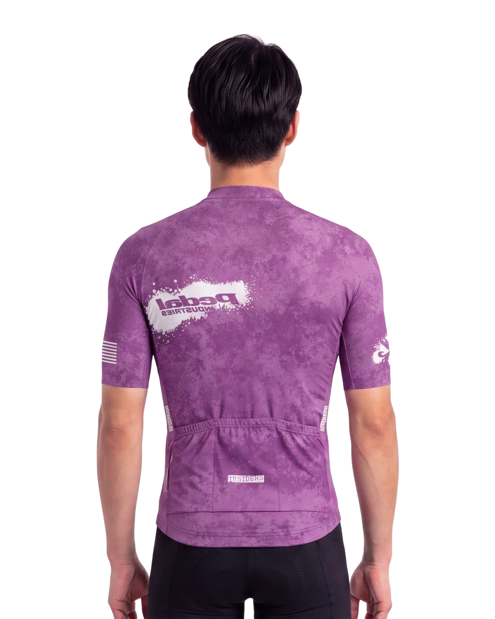 Purple PEDAL Insiders 2027 MEN'S PRO JERSEY ISD - back, on model