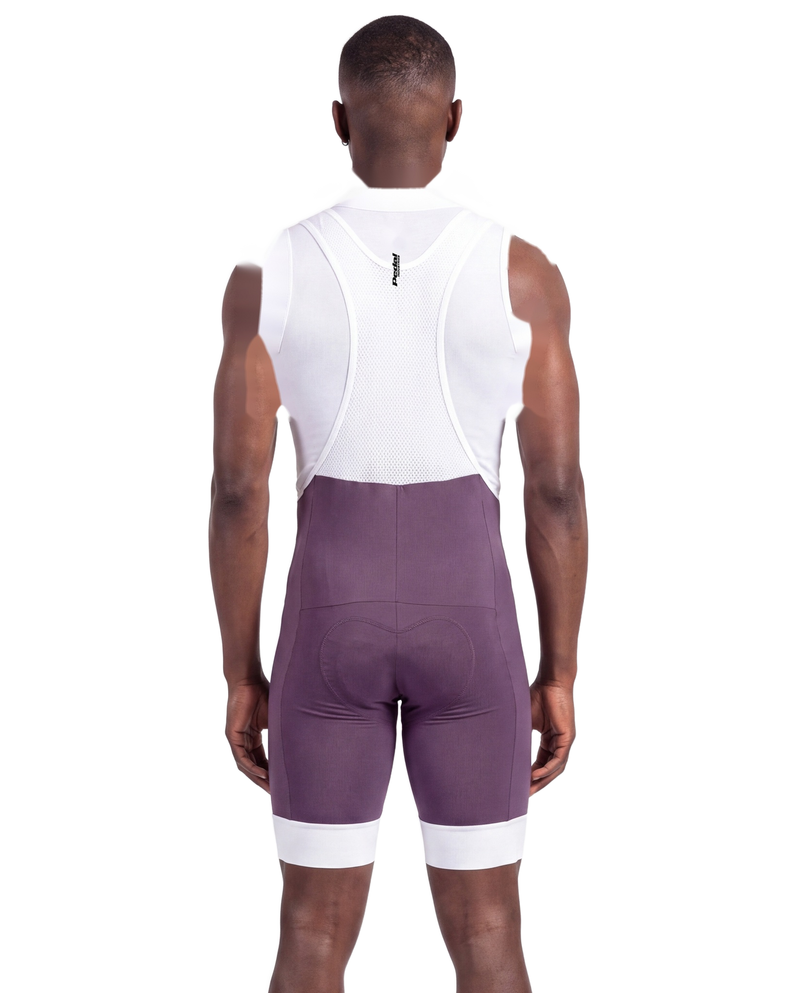 Purple PEDAL Insiders 2027 MEN'S PRO LEVEL BIB ISD - back, on model