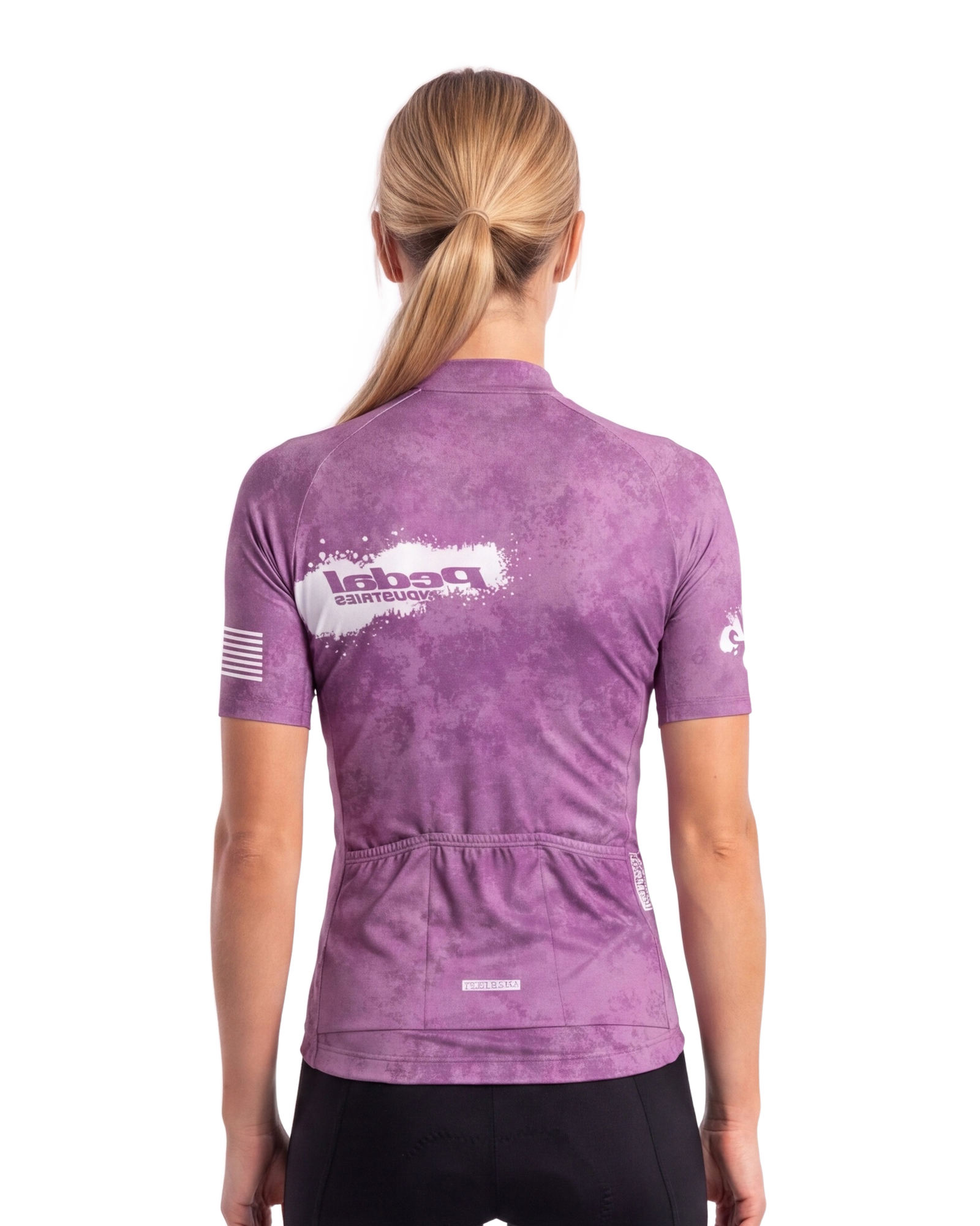 Purple PEDAL Insiders 2027 WOMEN'S PRO JERSEY 2.5 ISD - back, on model