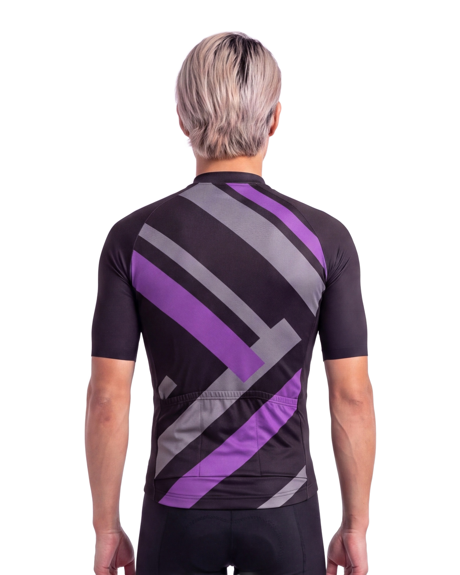 Purple Primary Colors MEN'S PRO JERSEY ISD - back, on model