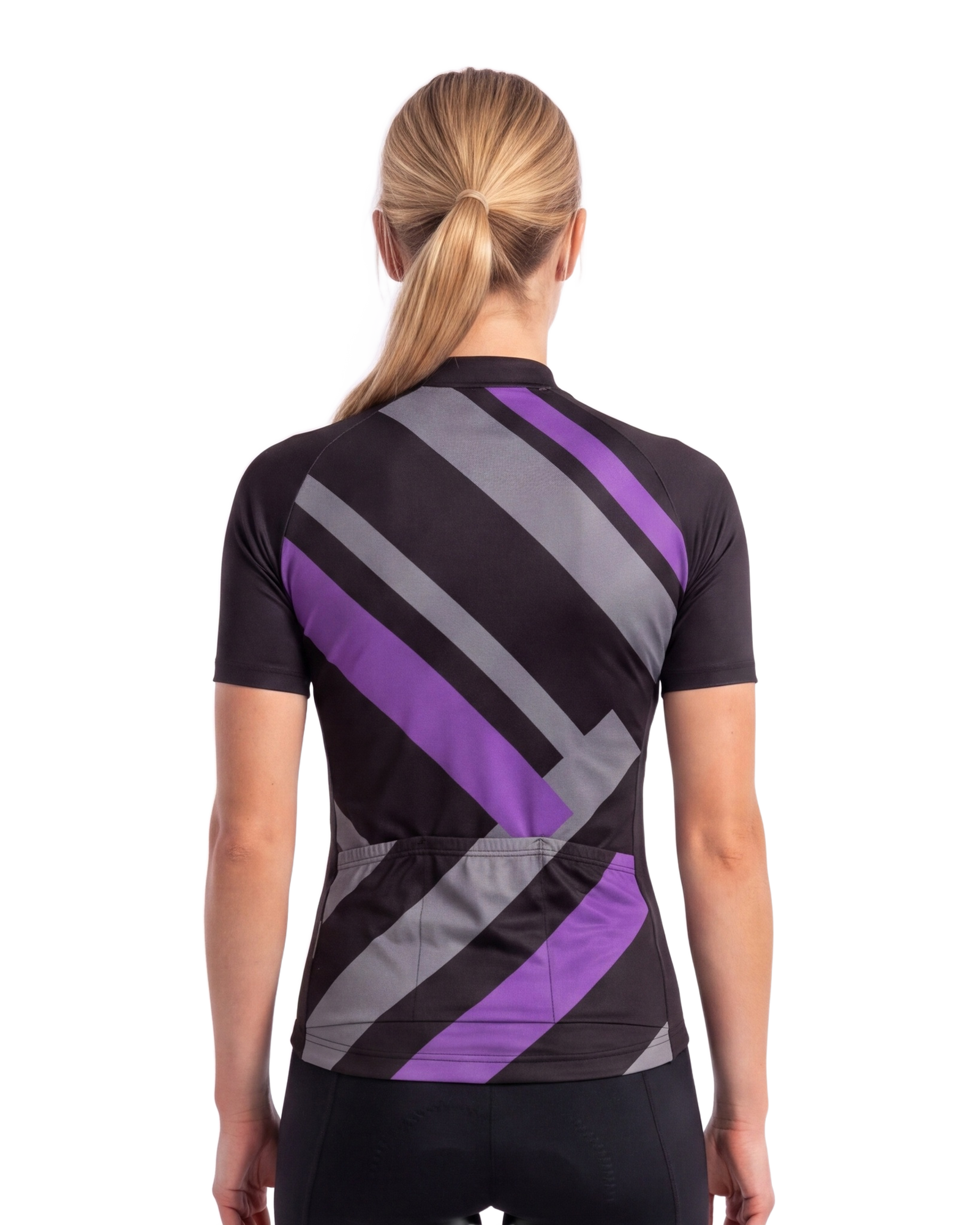 Purple Primary Colors WOMEN'S PRO JERSEY ISD - back, on model