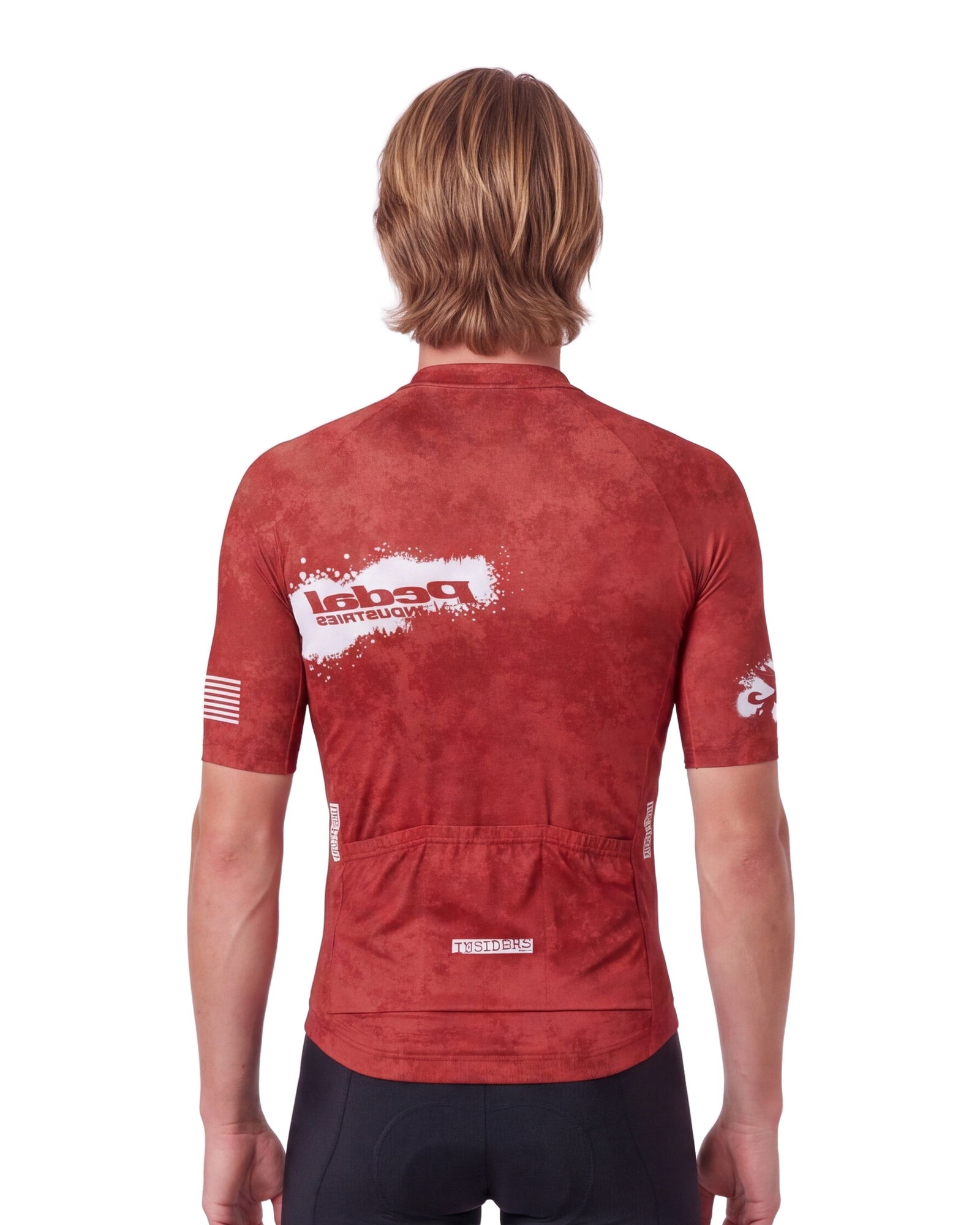 Red PEDAL Insiders 2027 MEN'S PRO JERSEY ISD - back, on model