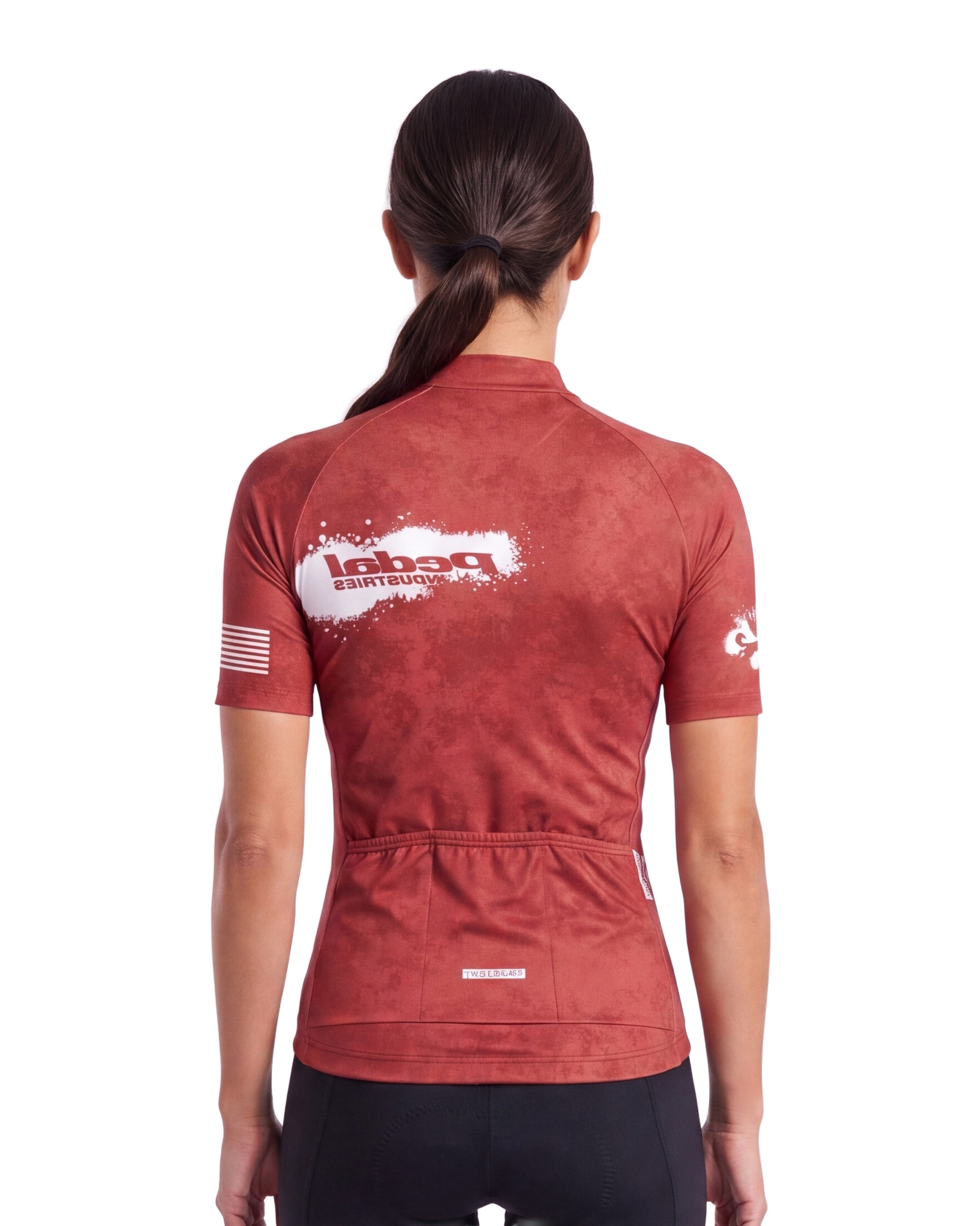 Red PEDAL Insiders 2027 WOMEN'S PRO JERSEY 2.5 ISD - back, on model
