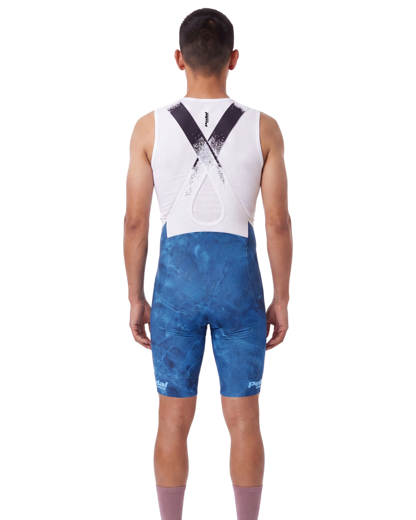 Sapphire Marble MEN'S PRO BIB 2.0 ISD - back, on model
