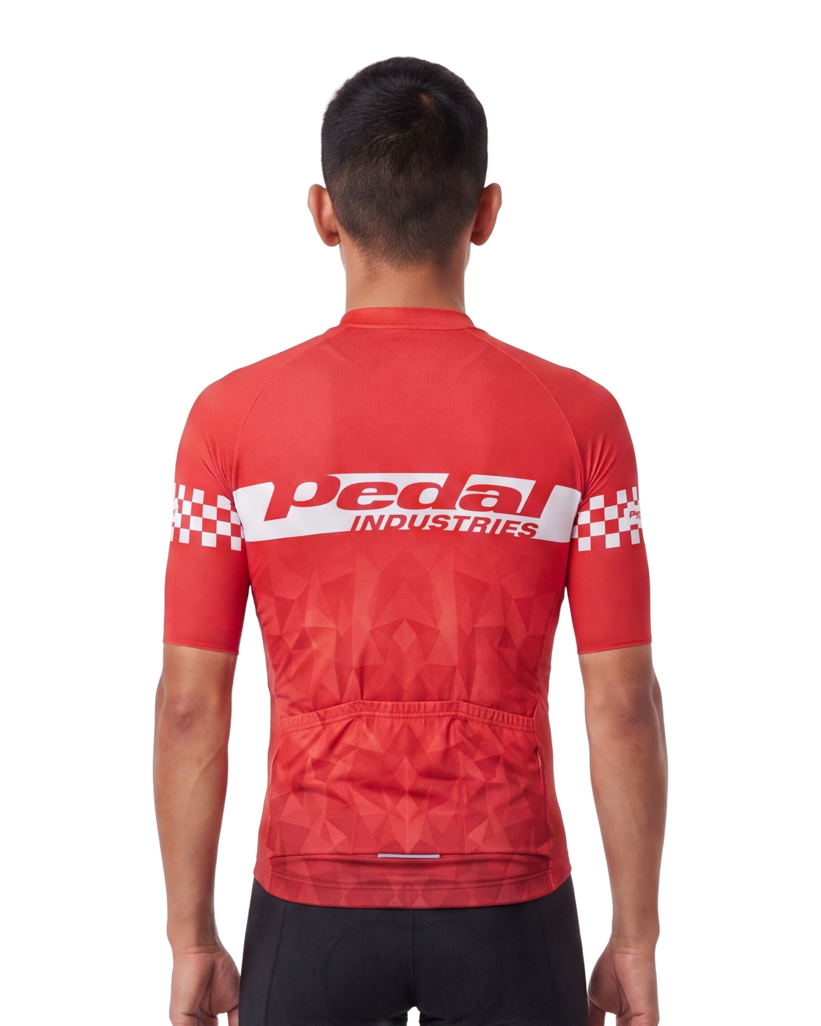 The GC Red MEN'S PRO JERSEY ISD - back, on model