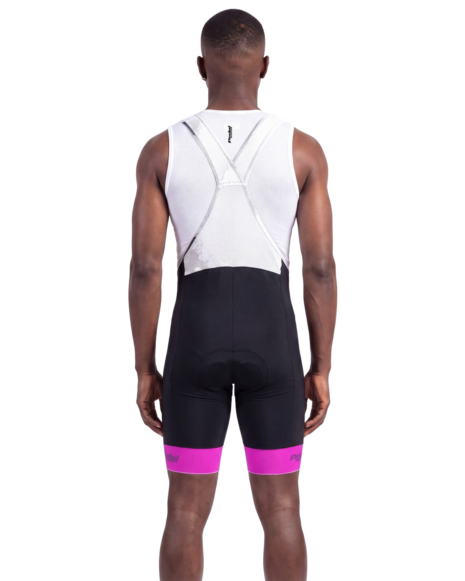 TOUR Men's PRO BIB 2.0 PINK ISD - back, on model