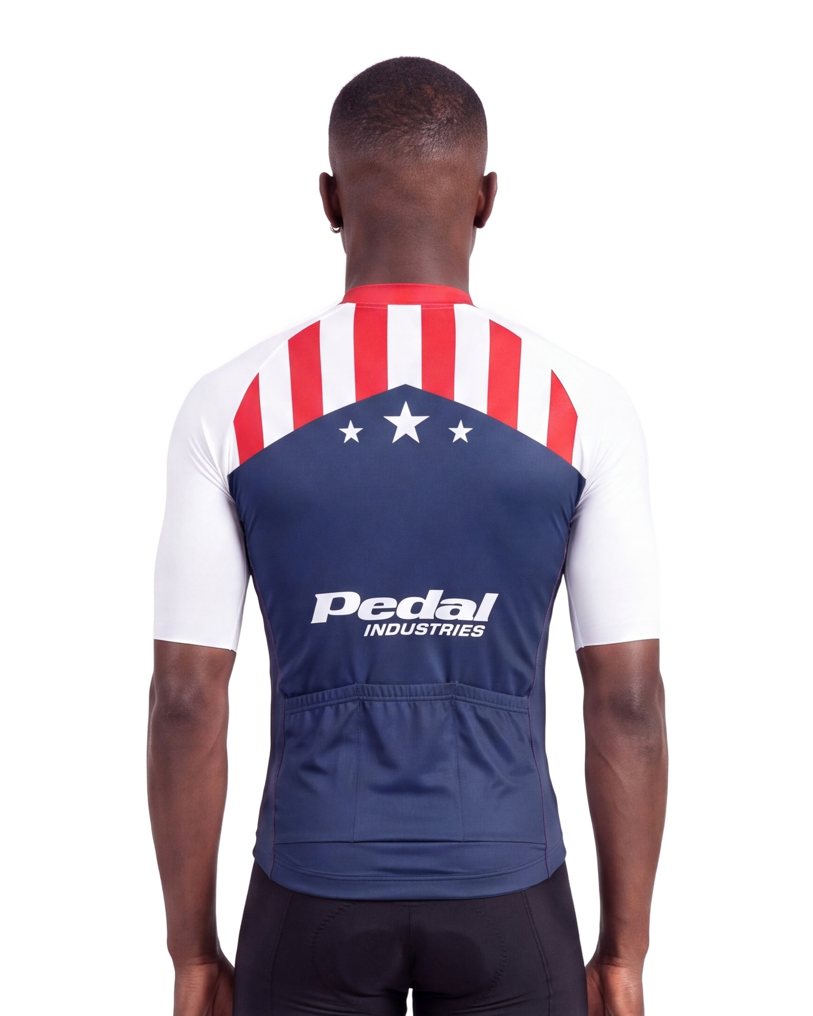 WHITE Patriot MEN'S PRO JERSEY ISD - back, on model