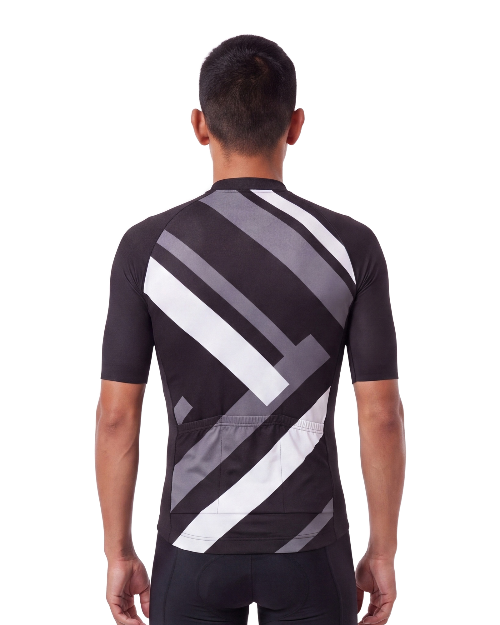 White Primary Colors MEN'S PRO JERSEY ISD - back, on model