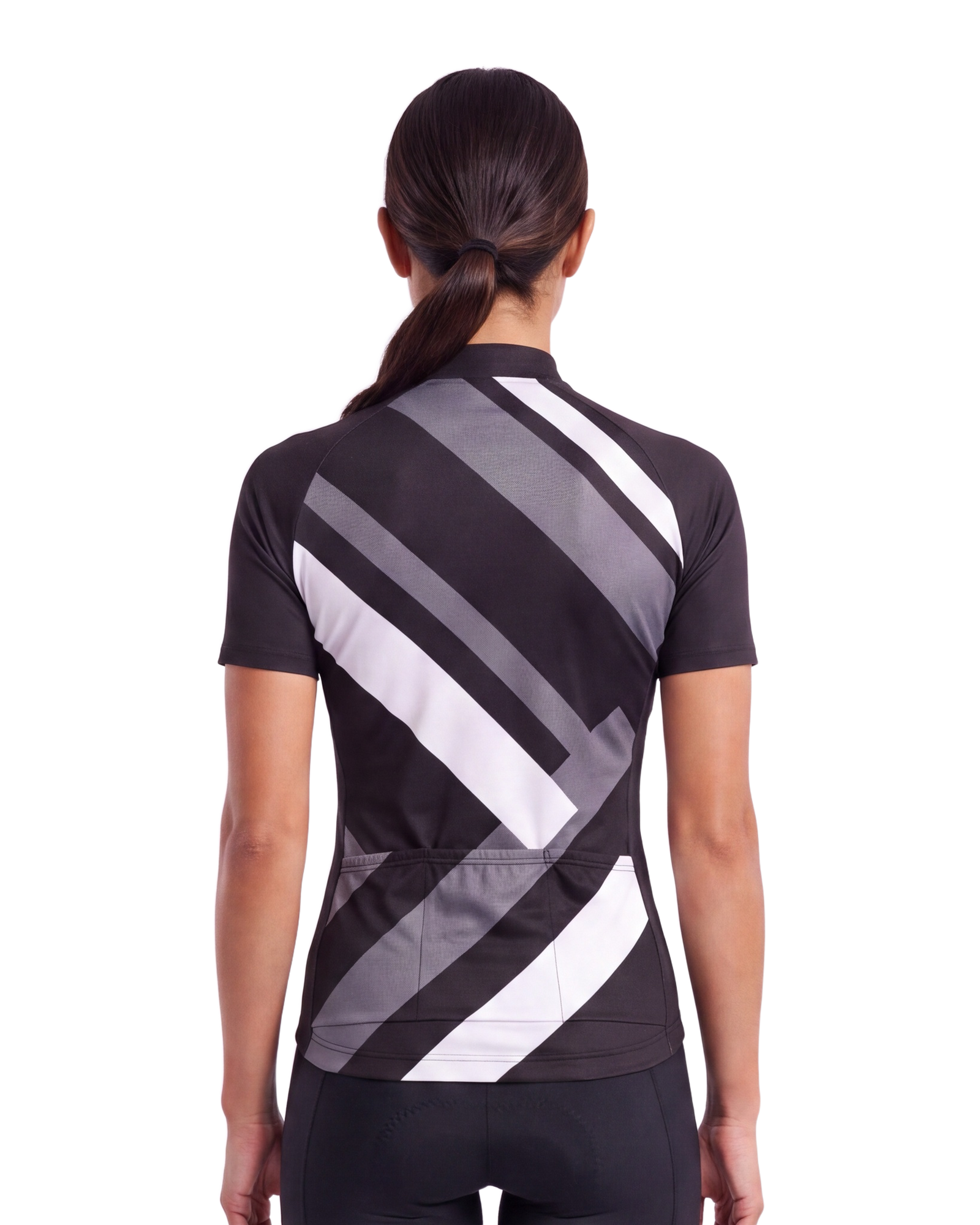 White Primary Colors WOMEN'S PRO JERSEY ISD - back, on model