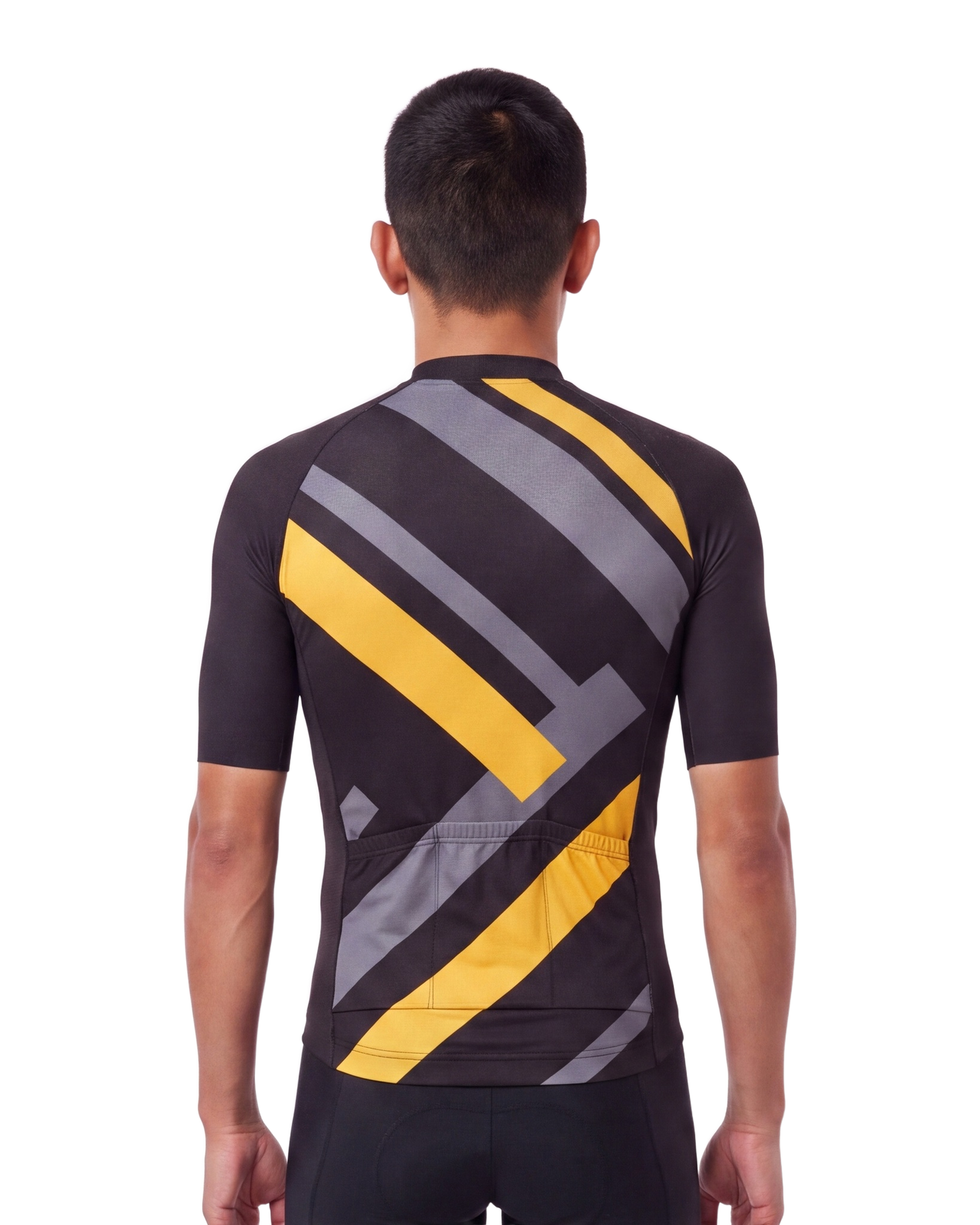 Yellow Primary Colors MEN'S PRO JERSEY ISD - back, on model