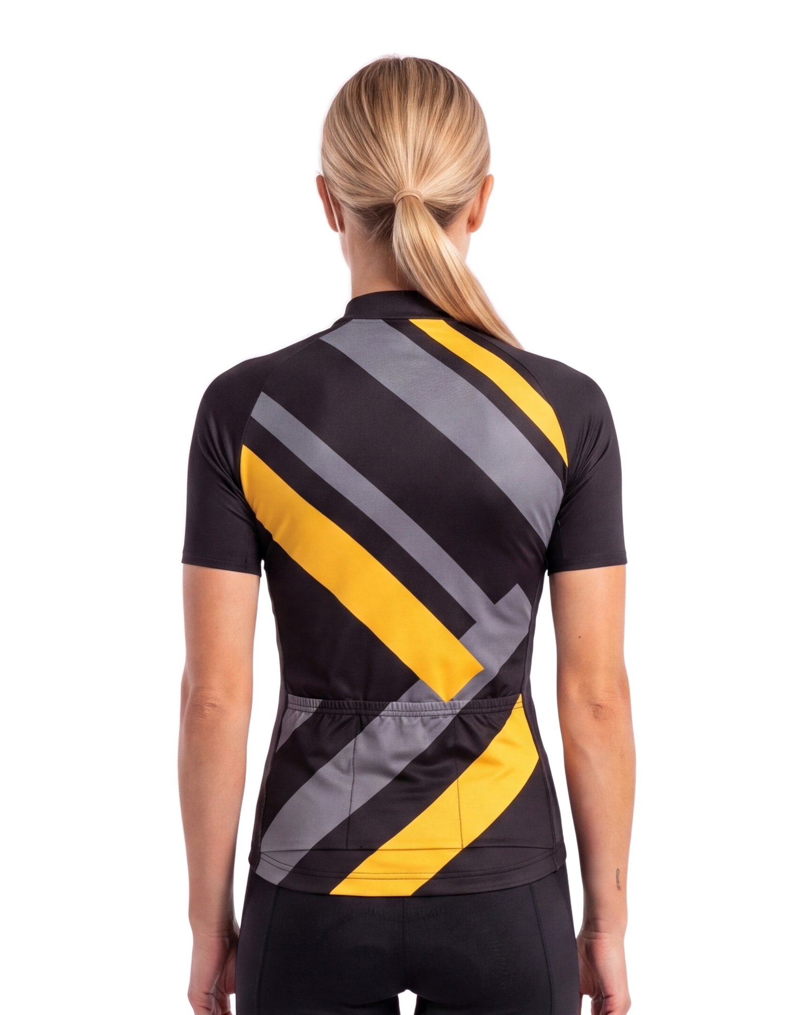 Yellow Primary Colors WOMEN'S PRO JERSEY ISD - back, on model