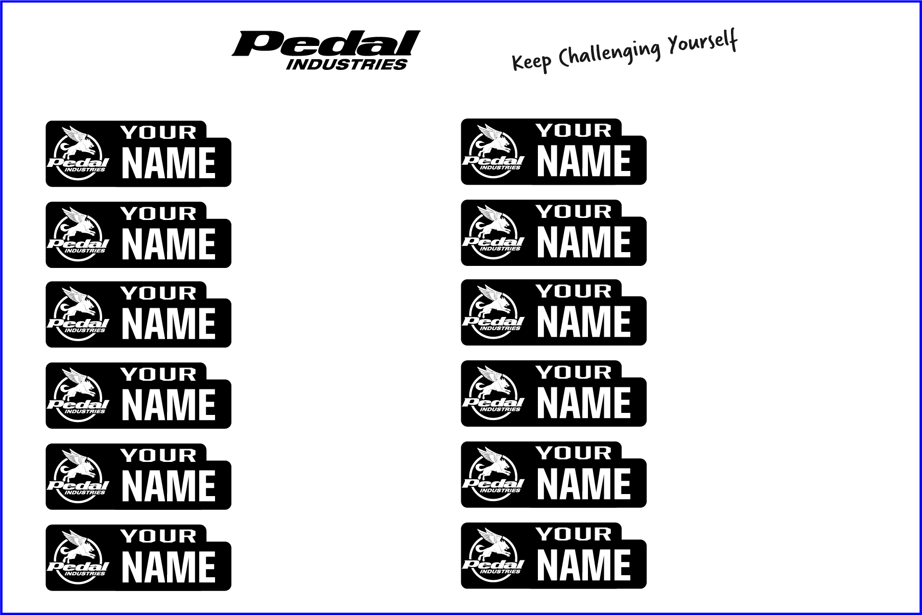 EHS-SBC 2025 ID Sticker Bikes & Gear – PEDAL Industries