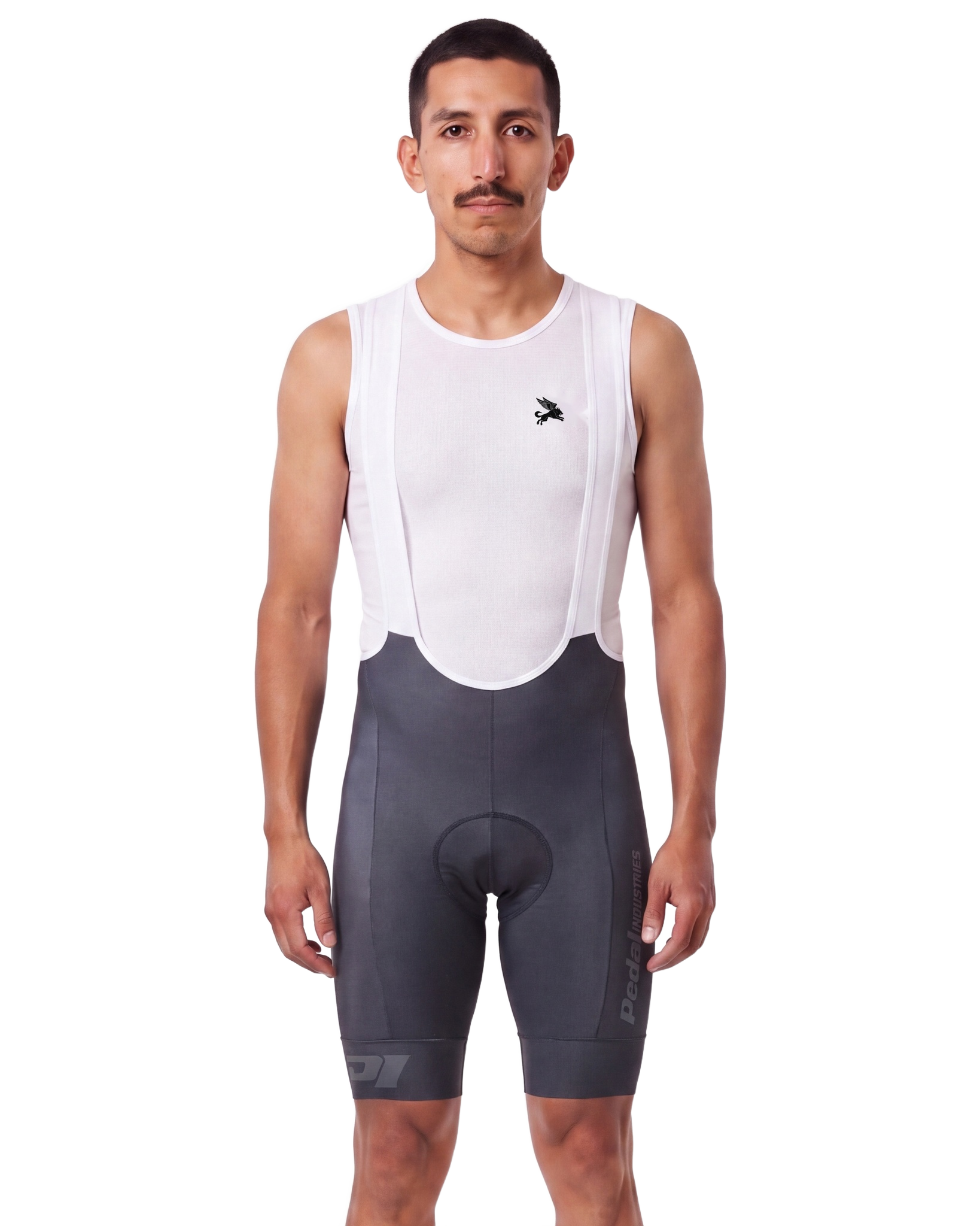 All Black PEDAL Insiders P/I Raceday MEN'S PRO LEVEL BIB ISD - front, on model