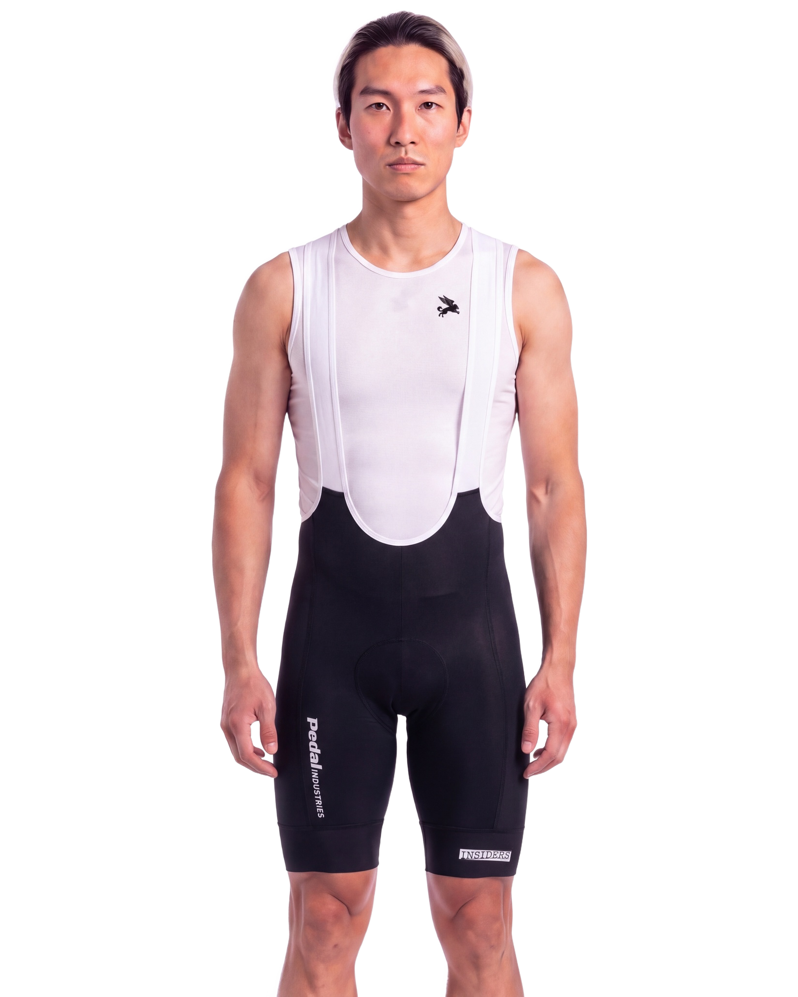 Black PEDAL Insiders 2027 MEN'S PRO LEVEL BIB ISD - front, on model