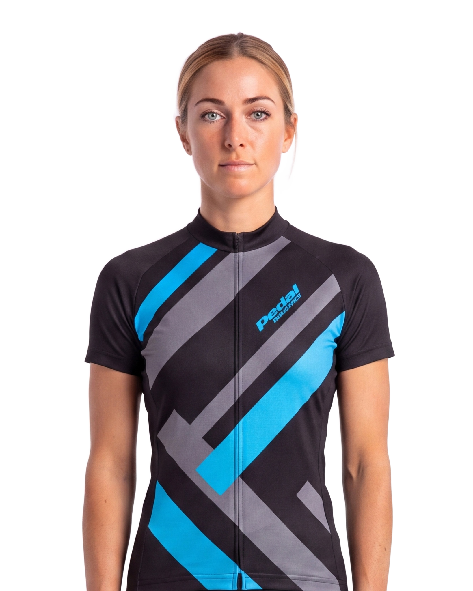 Blue Primary Colors WOMEN'S PRO JERSEY ISD - front, on model