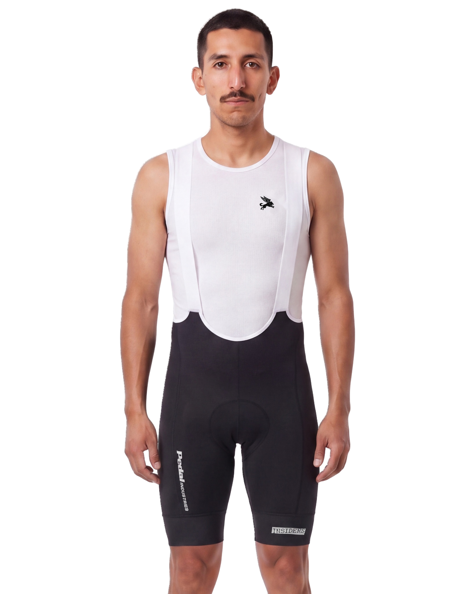 Brown PEDAL Insiders 2027 MEN'S PRO LEVEL BIB ISD - front, on model
