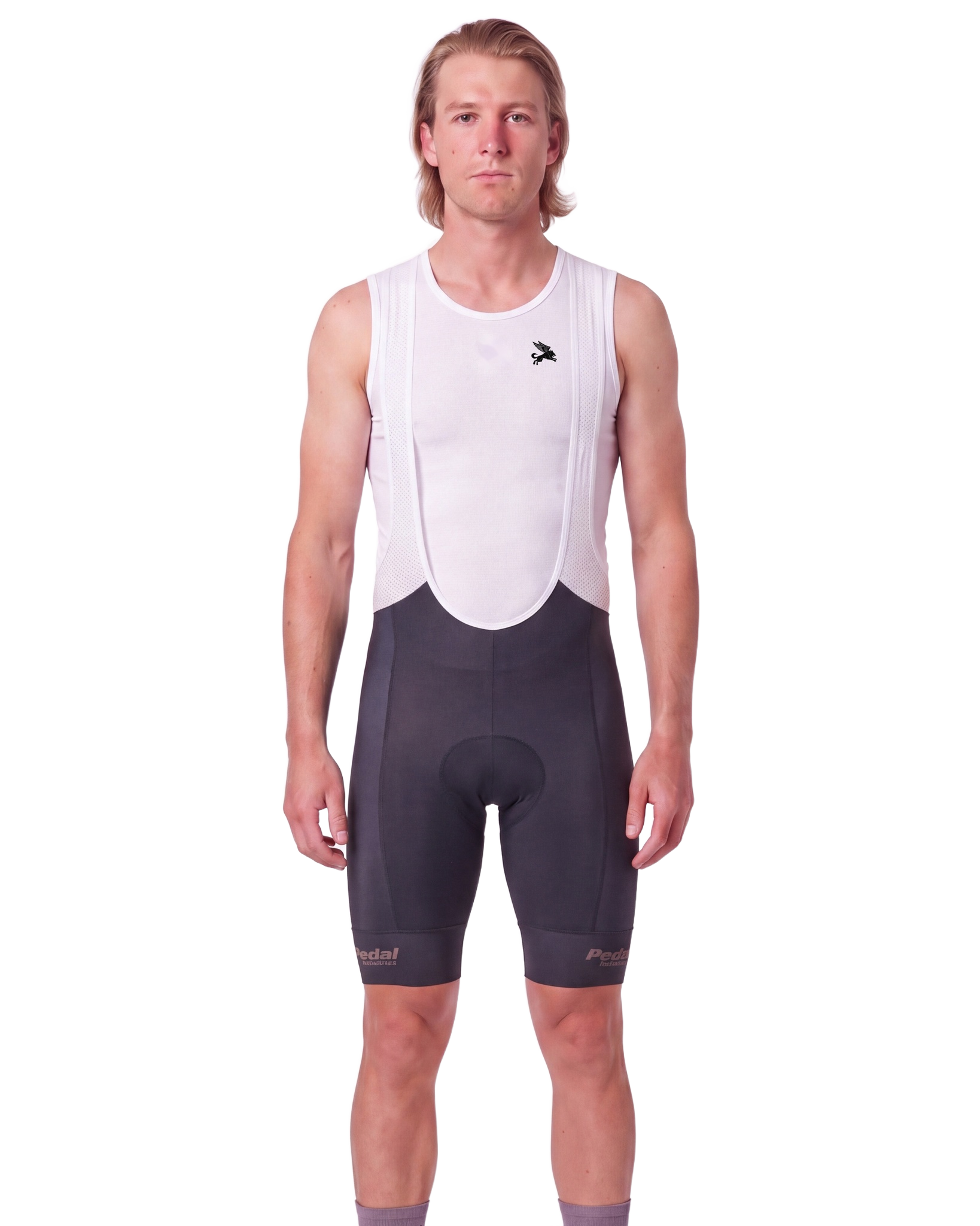Chocolate Chroma MEN'S PRO LEVEL BIB ISD - front, on model