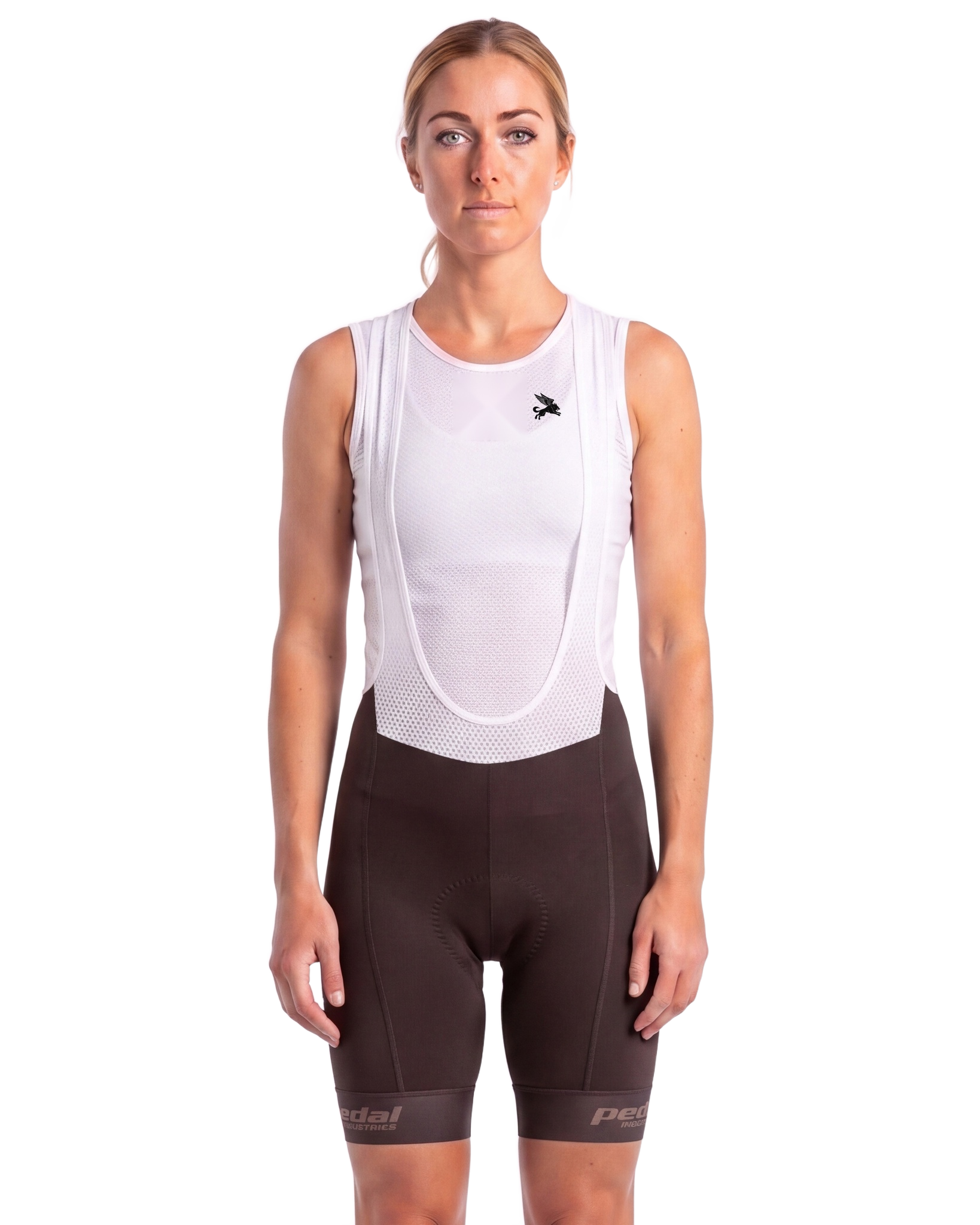 Chocolate Chroma WOMEN'S PRO BIB ISD - front, on model