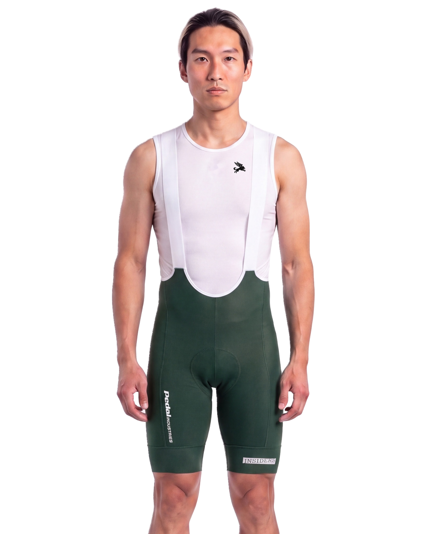 Deep Green PEDAL Insiders 2027 MEN'S PRO LEVEL BIB ISD - front, on model