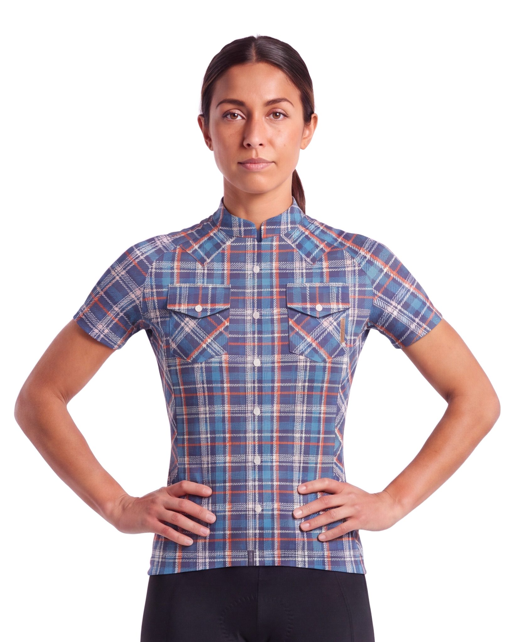 Dusty Shins WOMEN'S PRO JERSEY ISD - front, on model