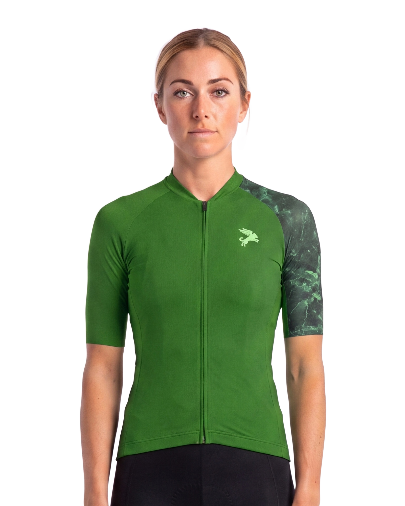 Emerald Marble WOMEN'S PRO JERSEY 2.0 ISD - front, on model