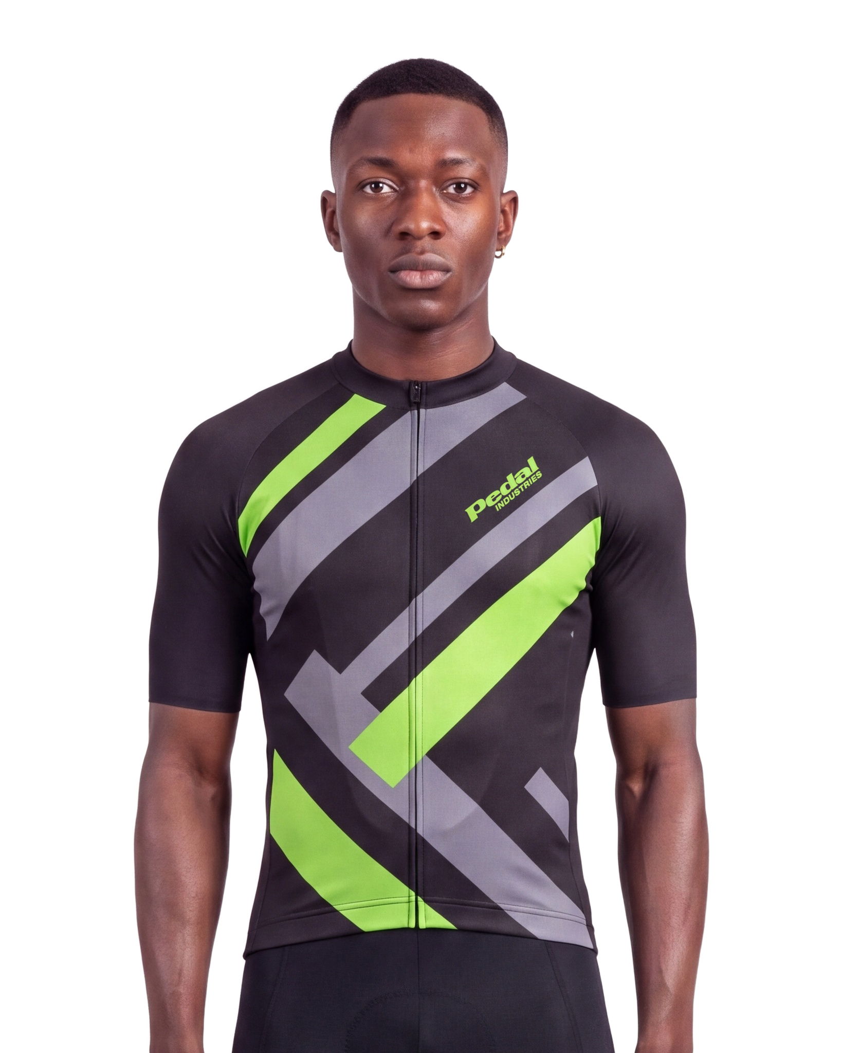 Green Primary Colors MEN'S PRO JERSEY ISD - front, on model