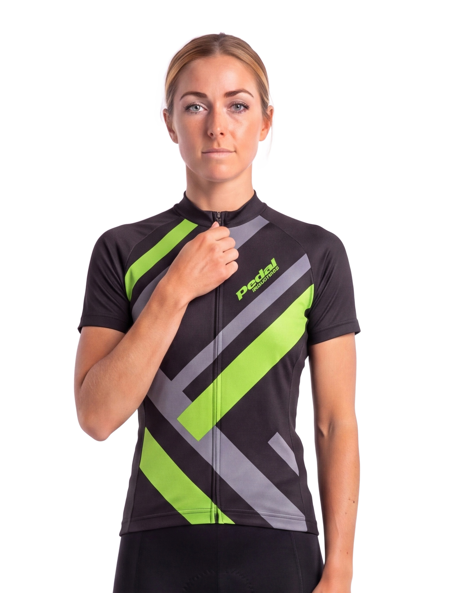 Green Primary Colors WOMEN'S PRO JERSEY ISD - front, on model