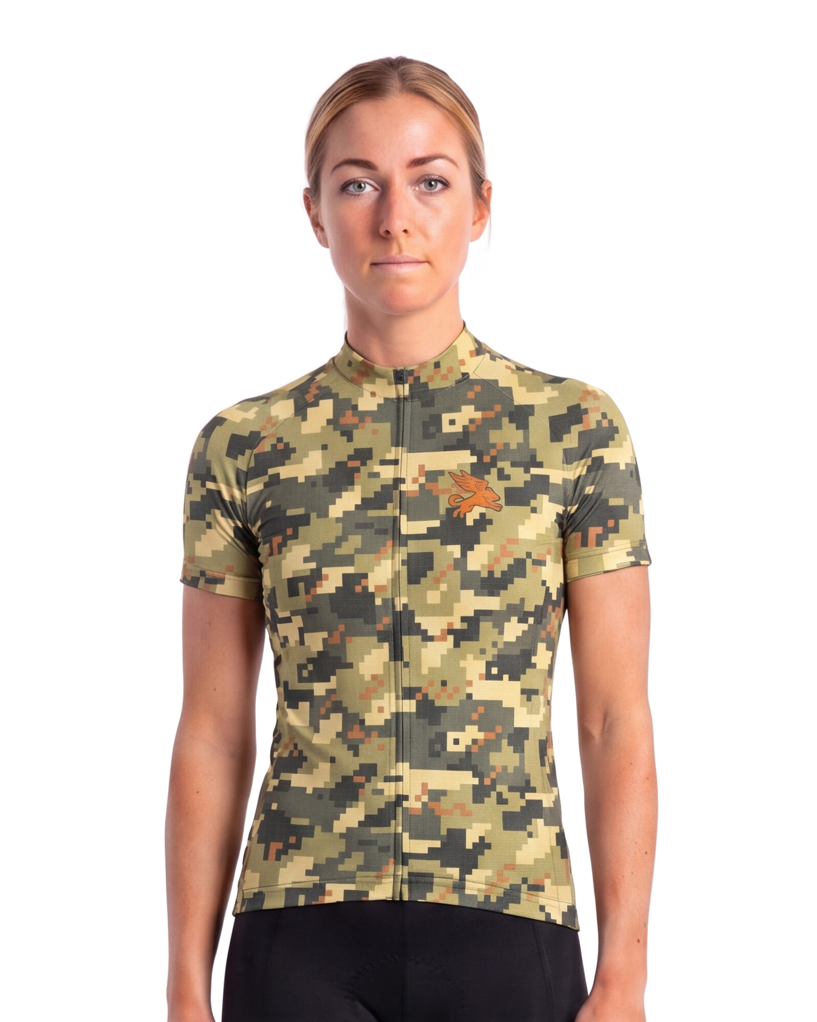 Jungle CAMO WOMEN'S PRO JERSEY ISD - front, on model