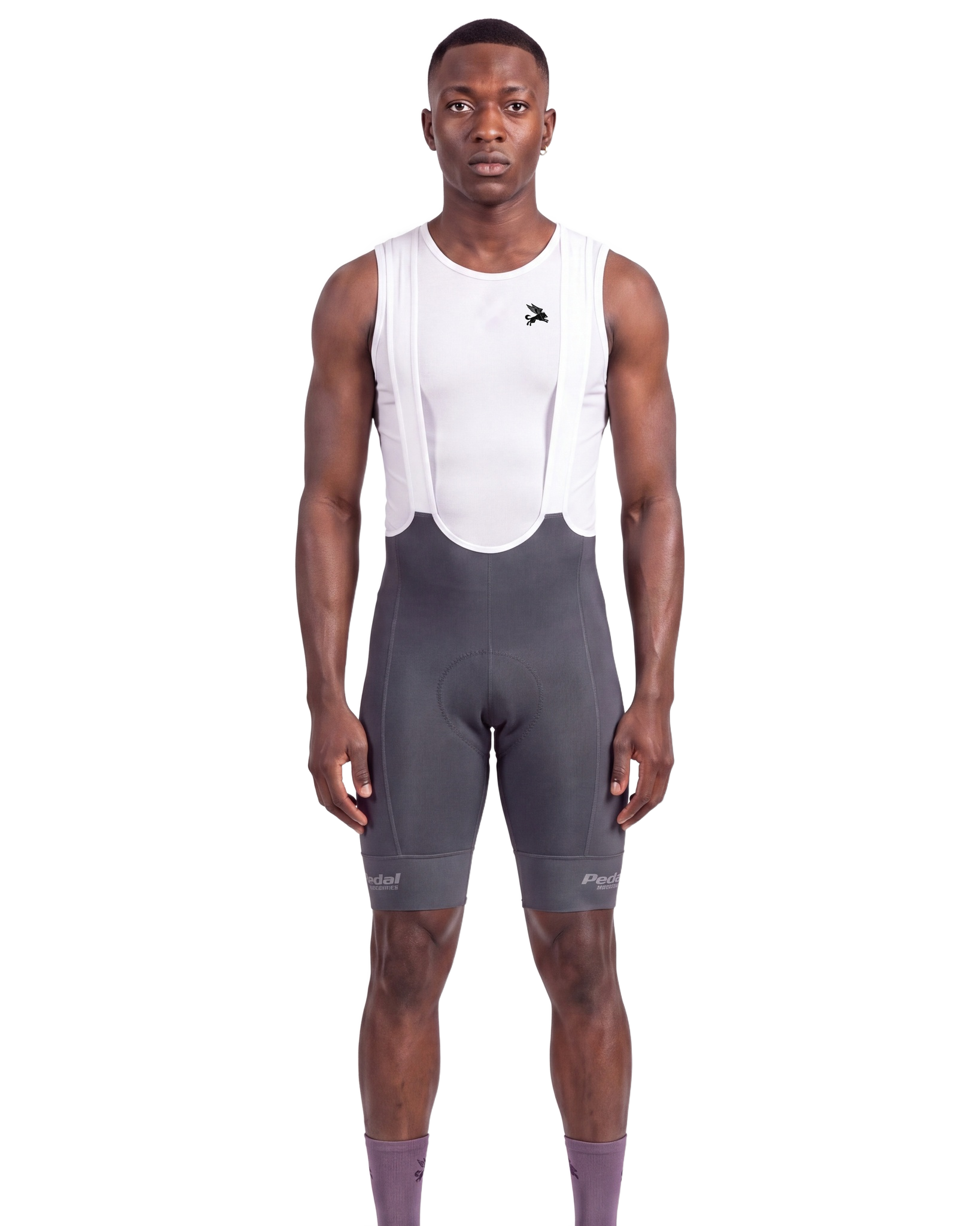 Lavender Chroma MEN'S PRO LEVEL BIB ISD - front, on model