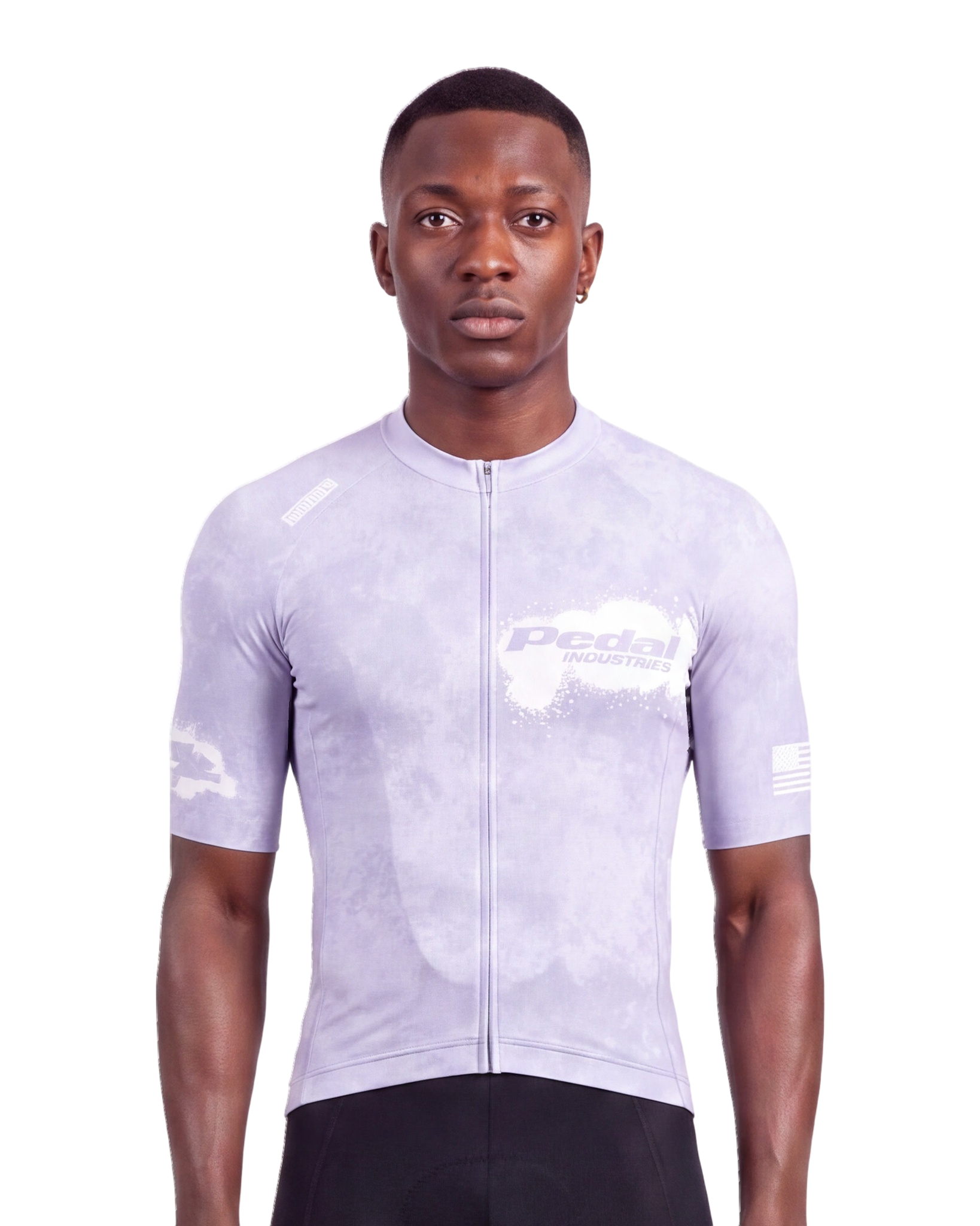 Light Lavender PEDAL Insiders 2027 MEN'S PRO JERSEY ISD - front, on model