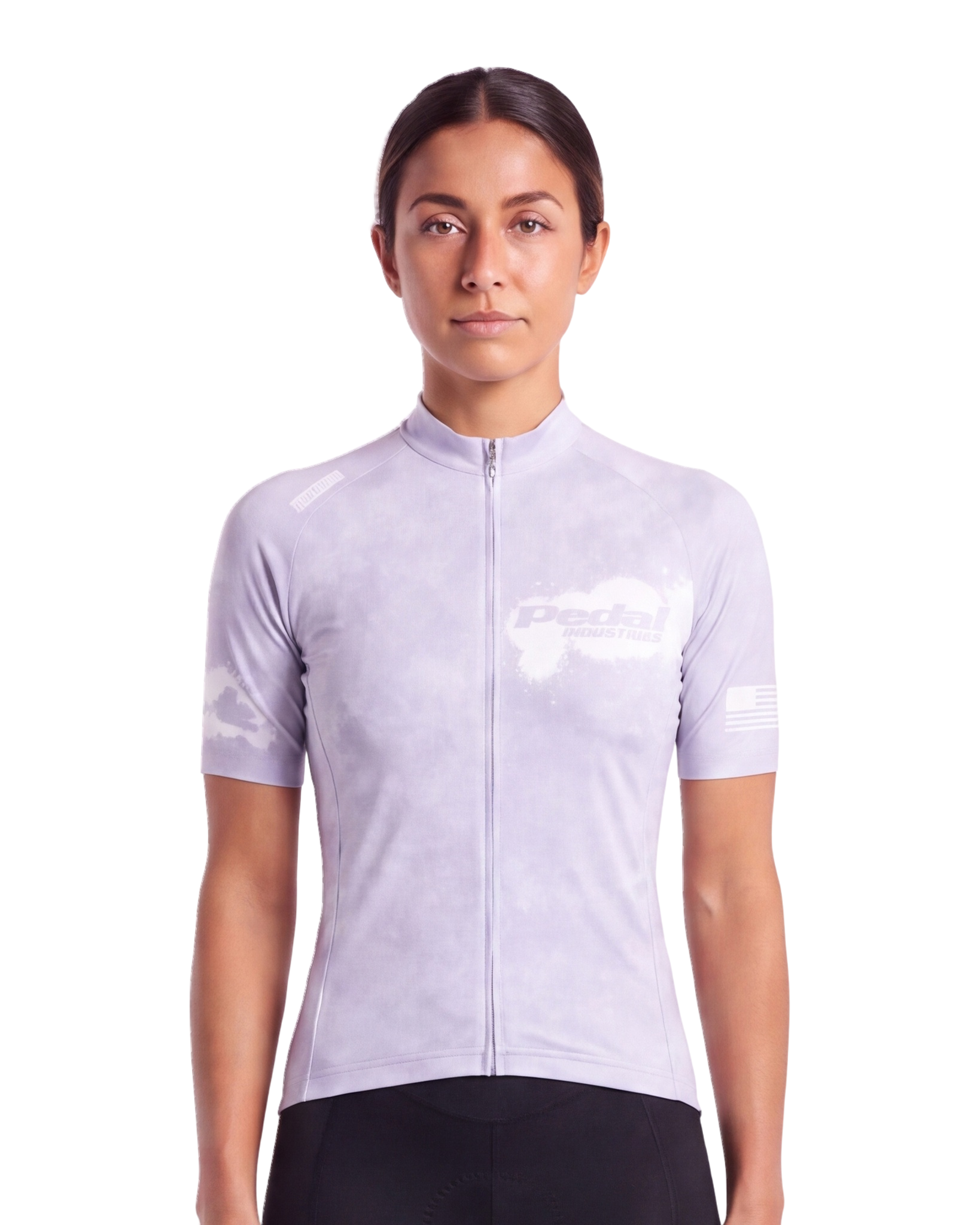 Light Lavender PEDAL Insiders 2027 WOMEN'S PRO JERSEY 2.5 ISD - front, on model