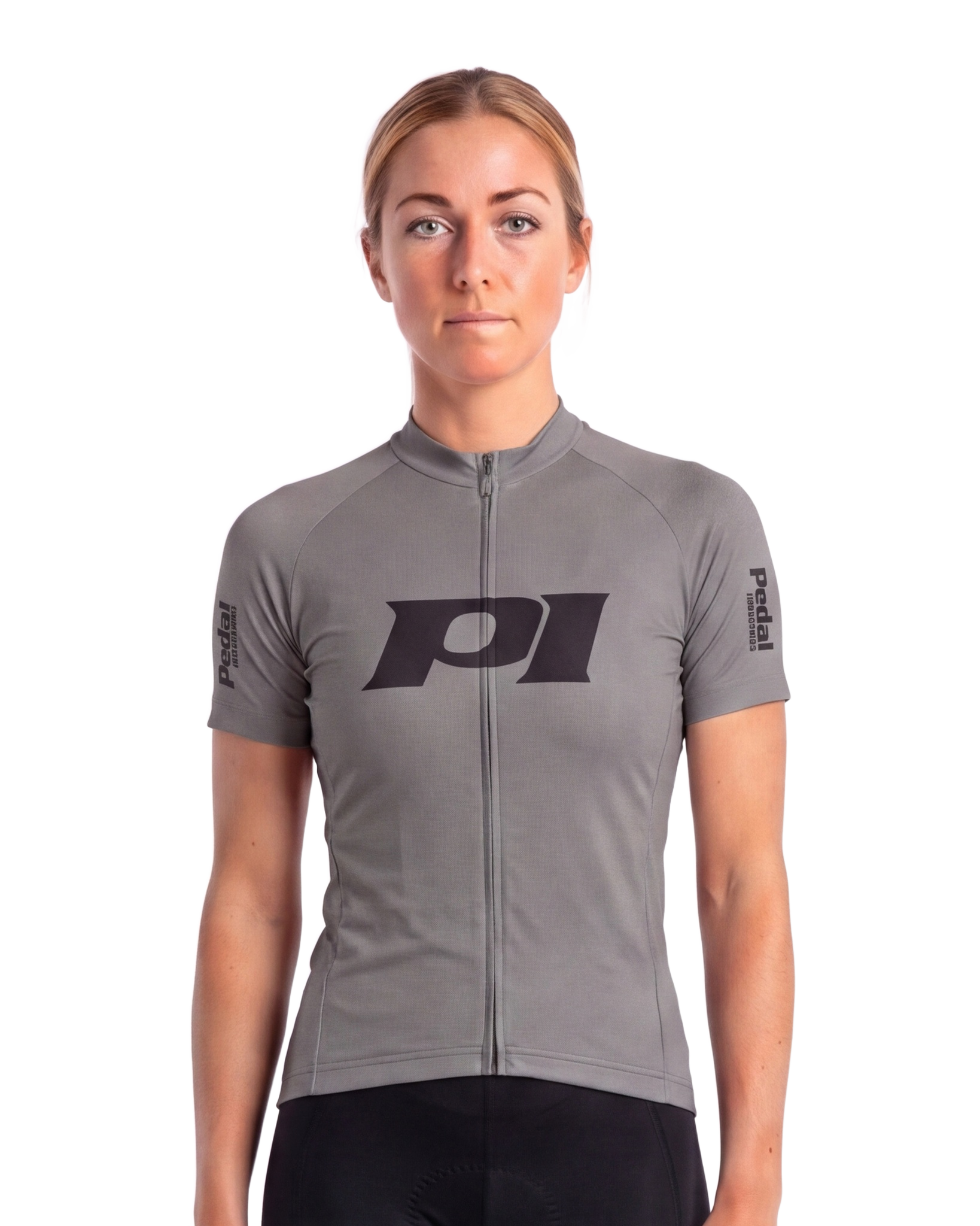 Murdered Out PEDAL Insiders P/I Raceday WOMEN'S PRO JERSEY ISD - front, on model