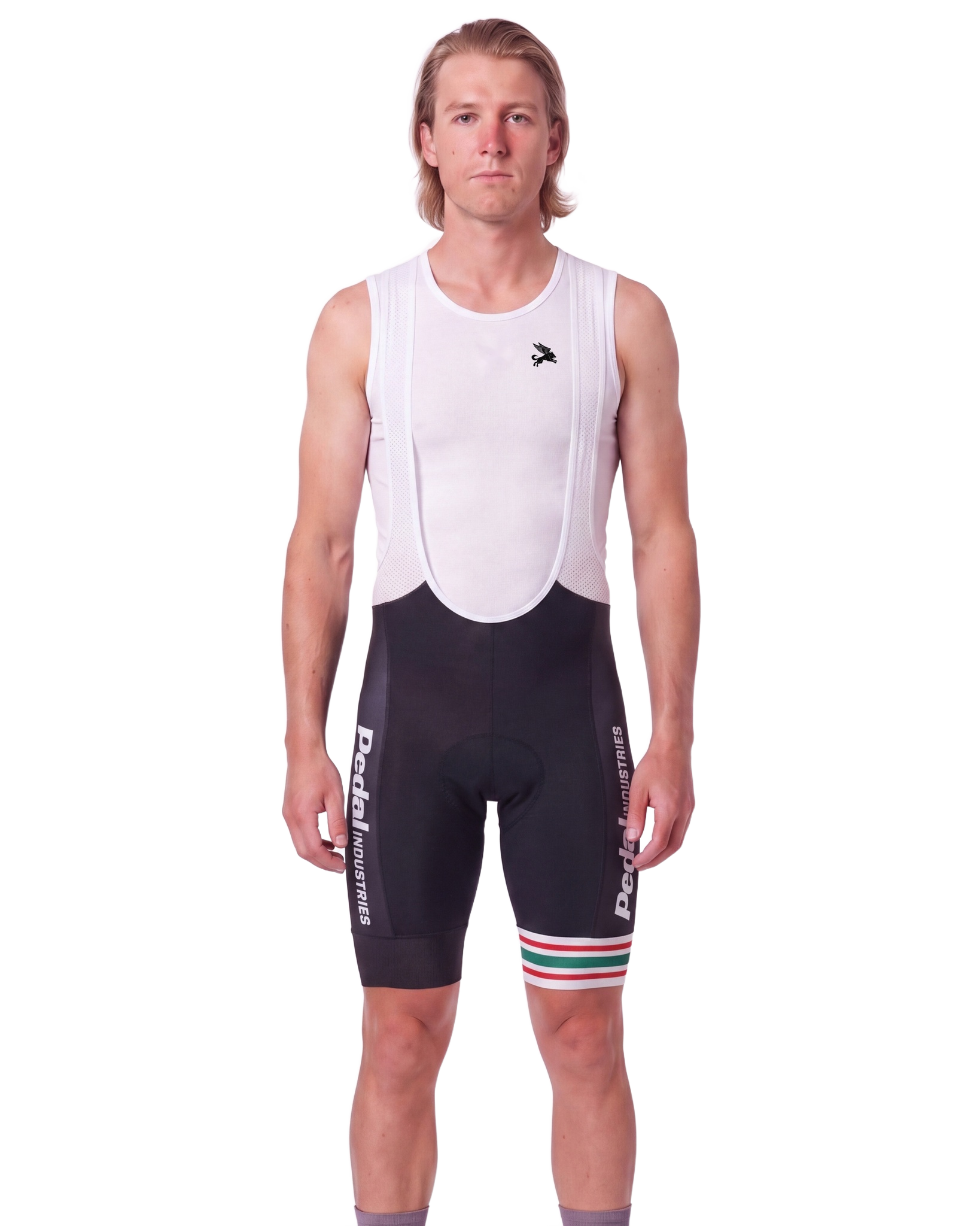 Pedal Eleven 2026 MEN'S PRO LEVEL BIB ISD - front, on model