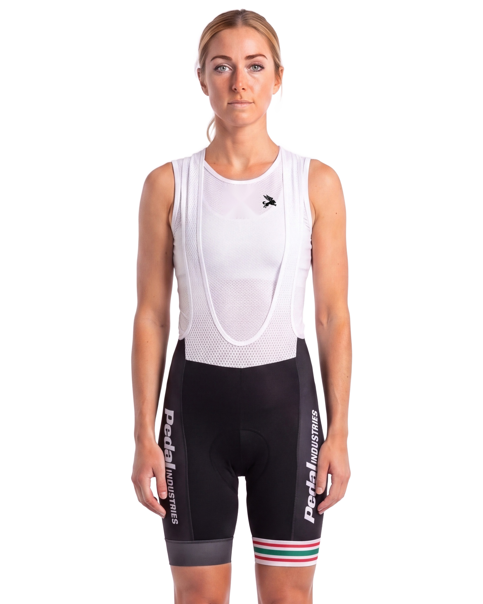 Pedal Eleven 2026 WOMEN'S PRO BIB 2.5 ISD - front, on model