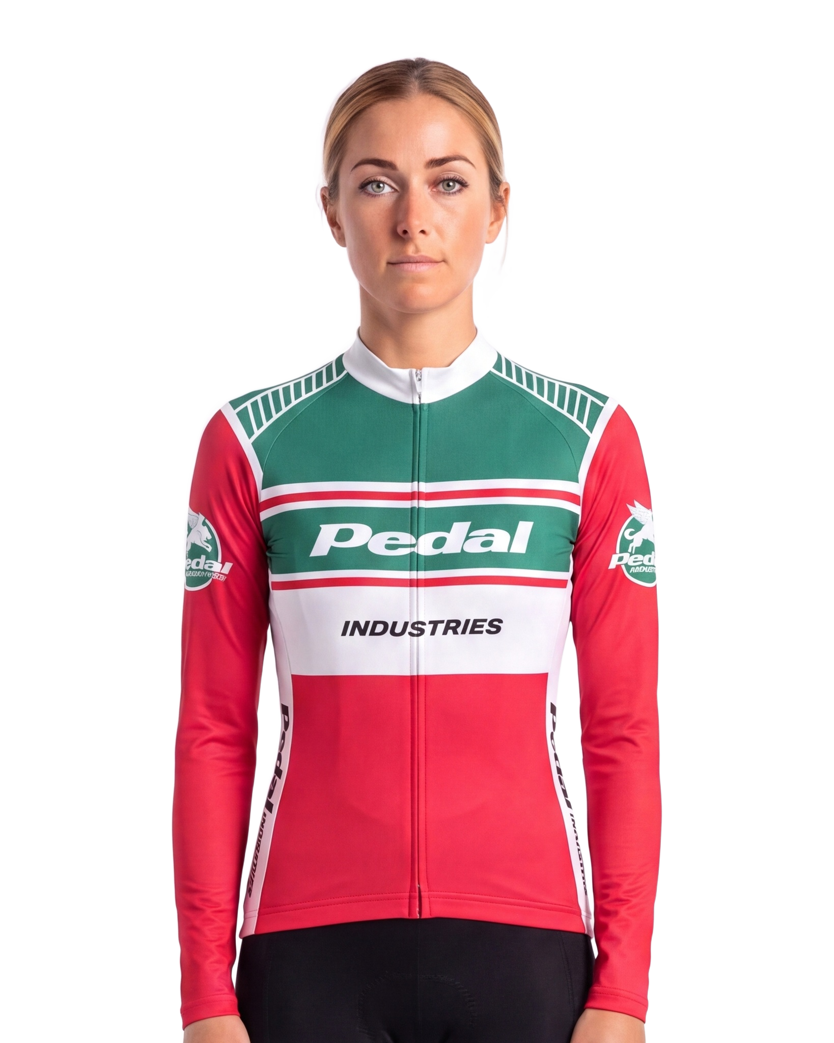 Pedal Eleven 2026 WOMEN'S PRO JERSEY 2.0 Long Sleeve ISD - front, on model