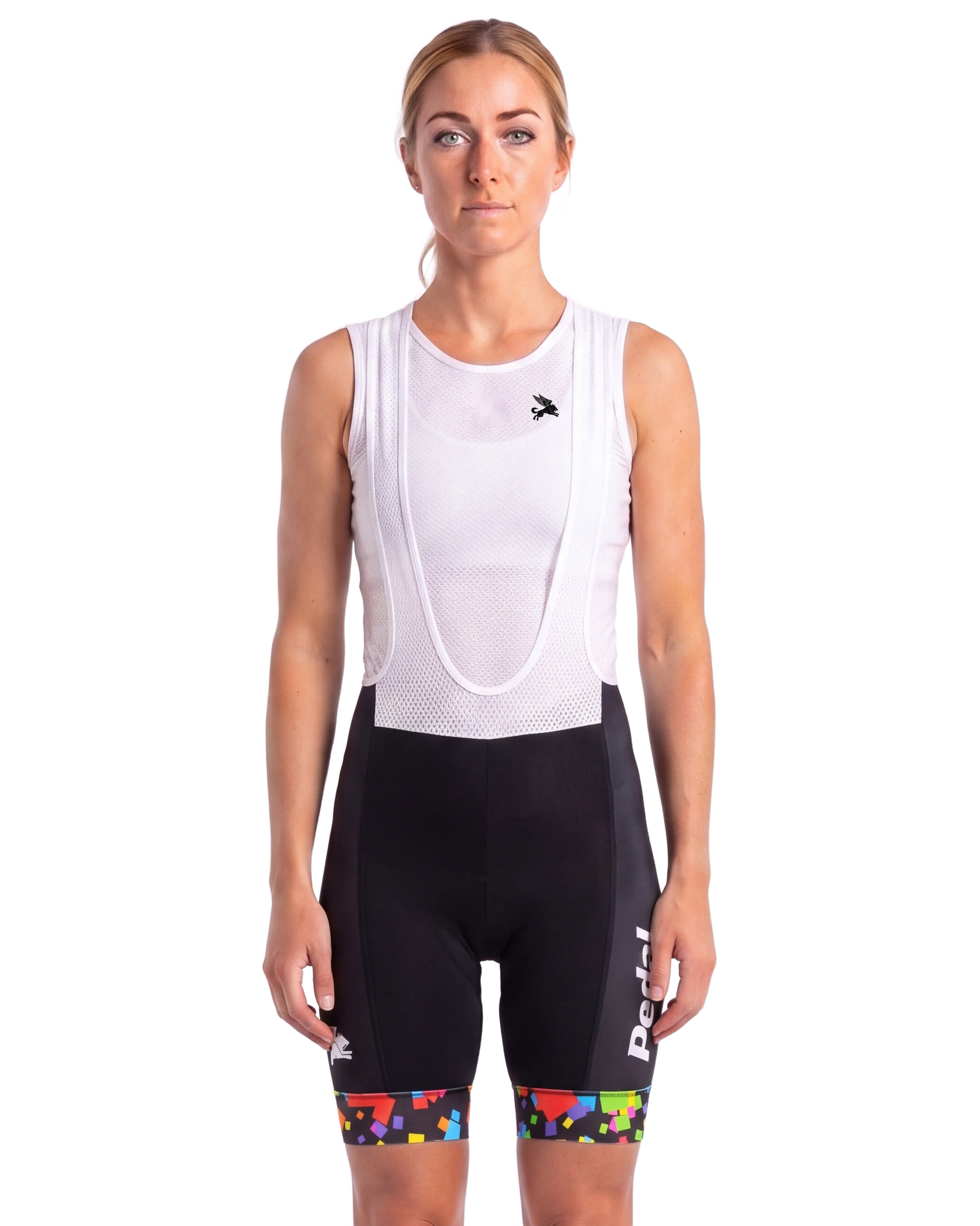 Pedal PARTY WOMEN'S PRO BIB ISD - front, on model