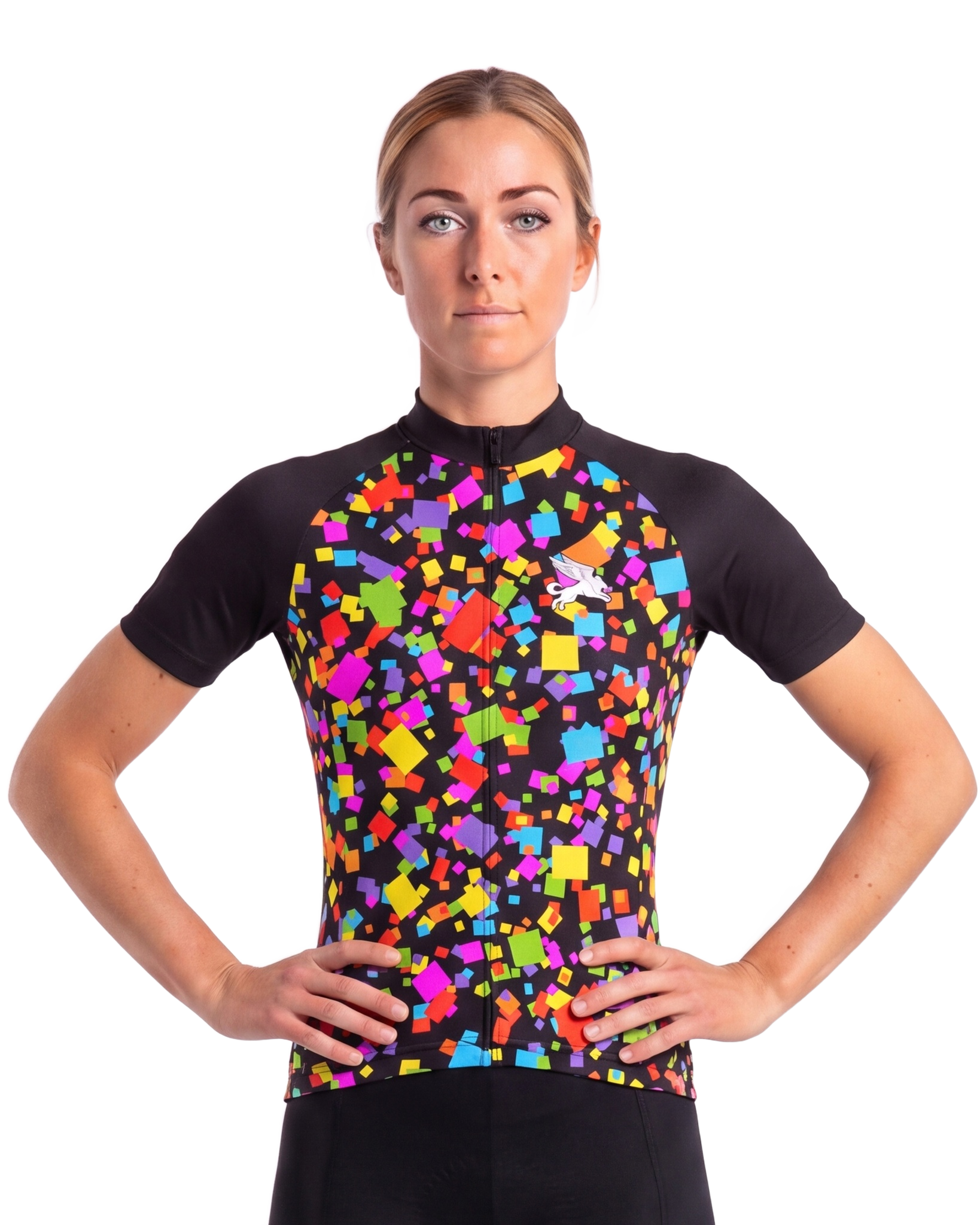 Pedal PARTY WOMEN'S PRO JERSEY ISD - front, on model