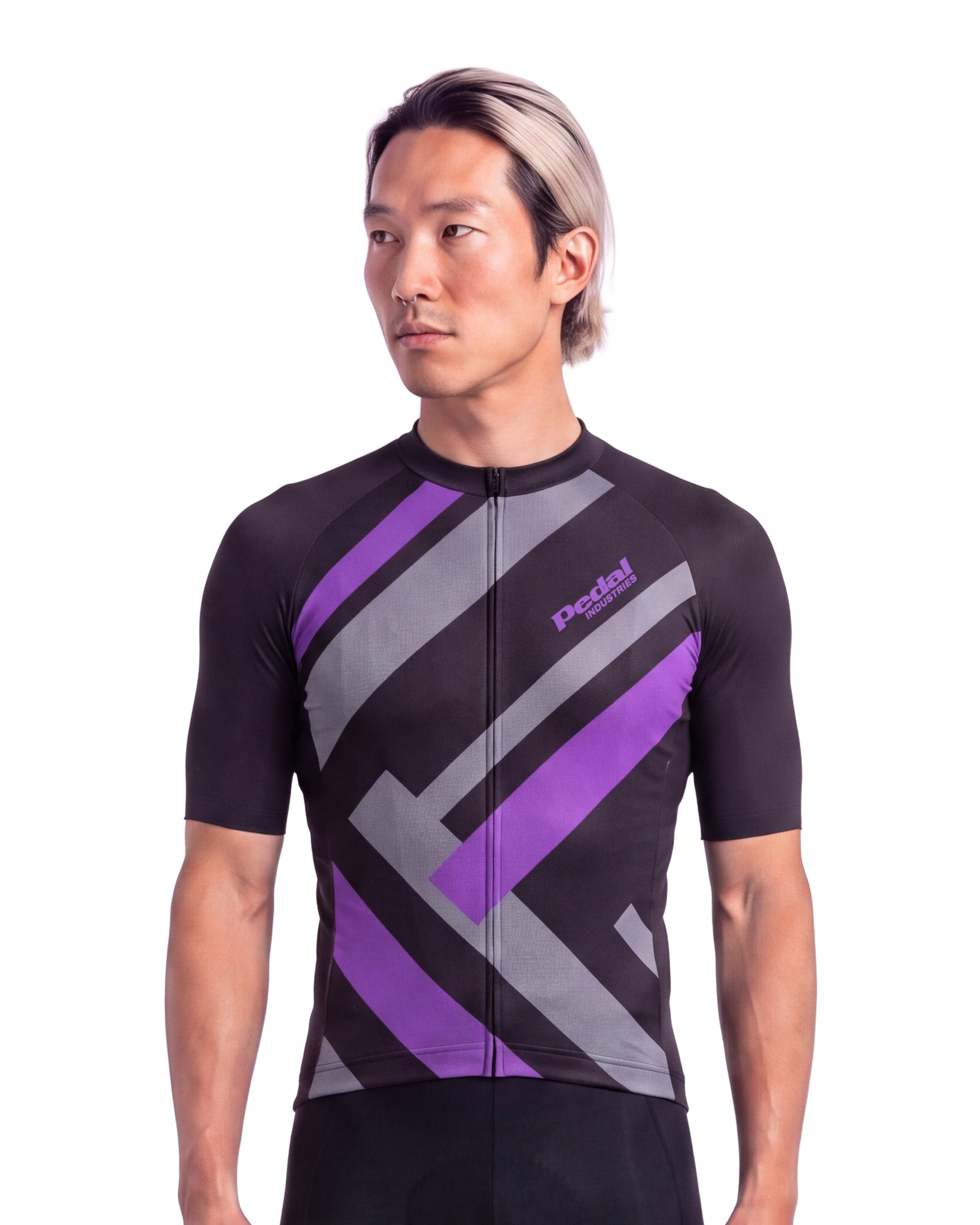 Purple Primary Colors MEN'S PRO JERSEY ISD - front, on model
